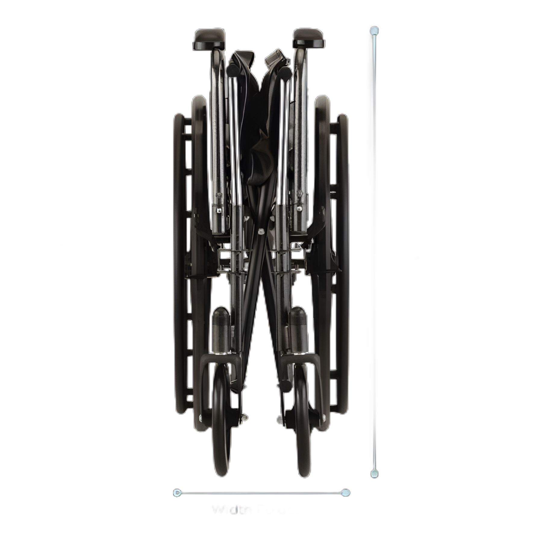 Reclining Wheelchair Nova Full Length Arm Elevating Legrest Black Upholstery 18 Inch Seat Width Adult 300 lbs. Weight Capacity