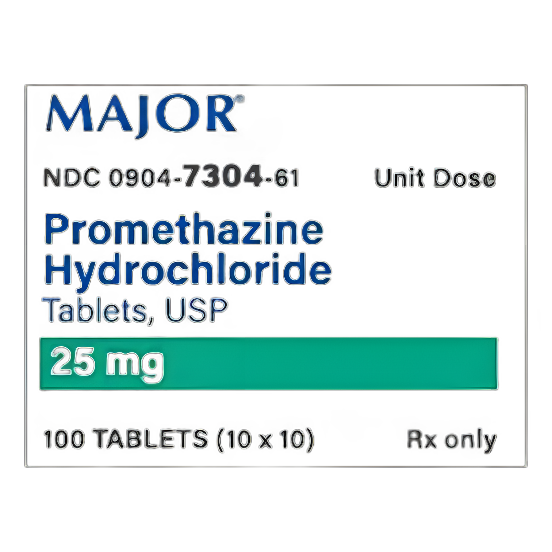 Promethazine HCl 25 mg Tablet Blister Pack 100 Tablets