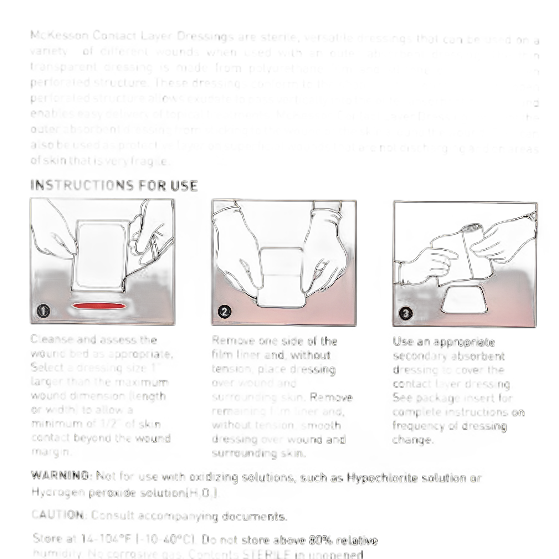 McKesson Silicone Wound Contact Layer Dressing 3x4