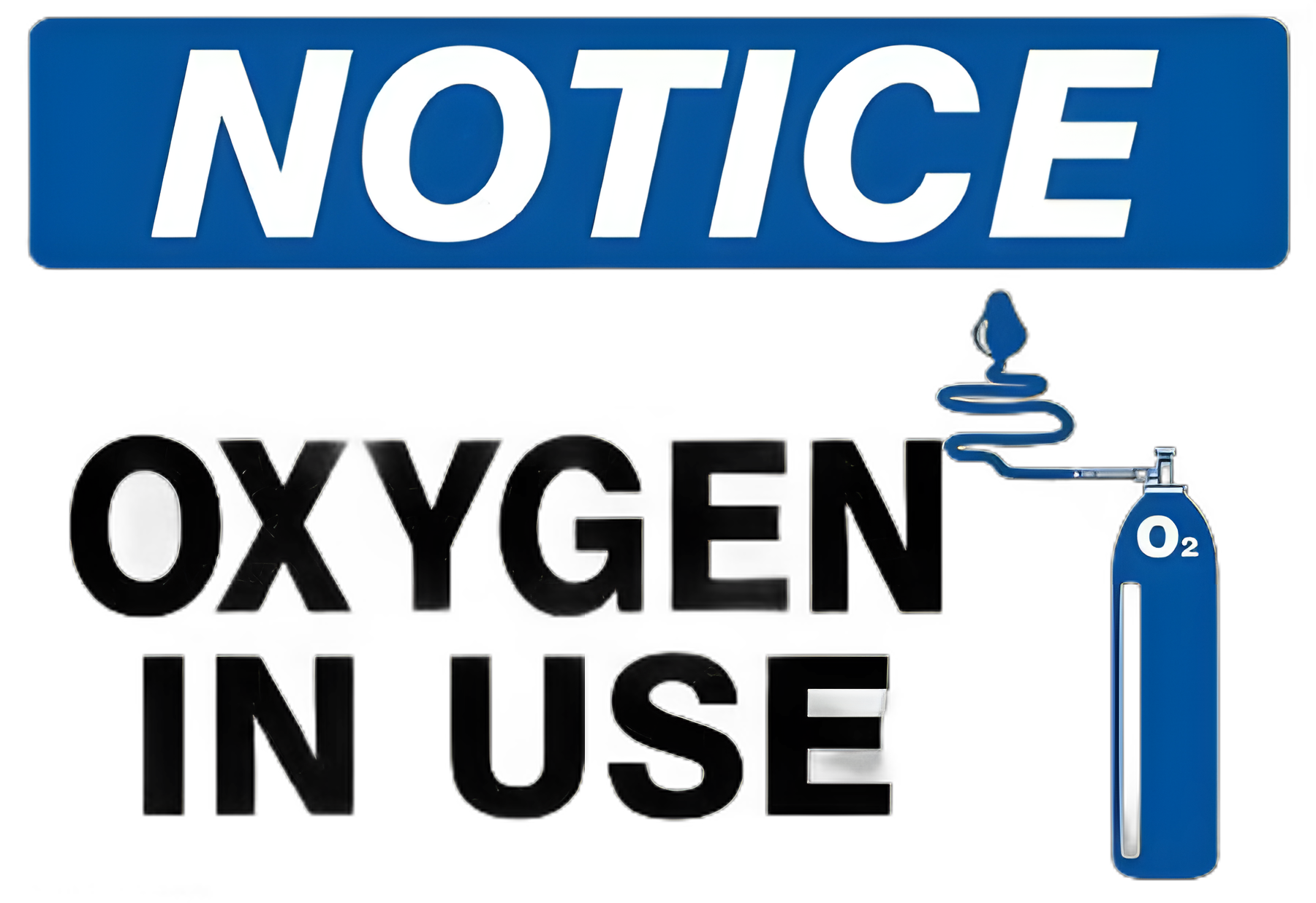 Oxygen In Use Door Sign - Medical Safety Compliance