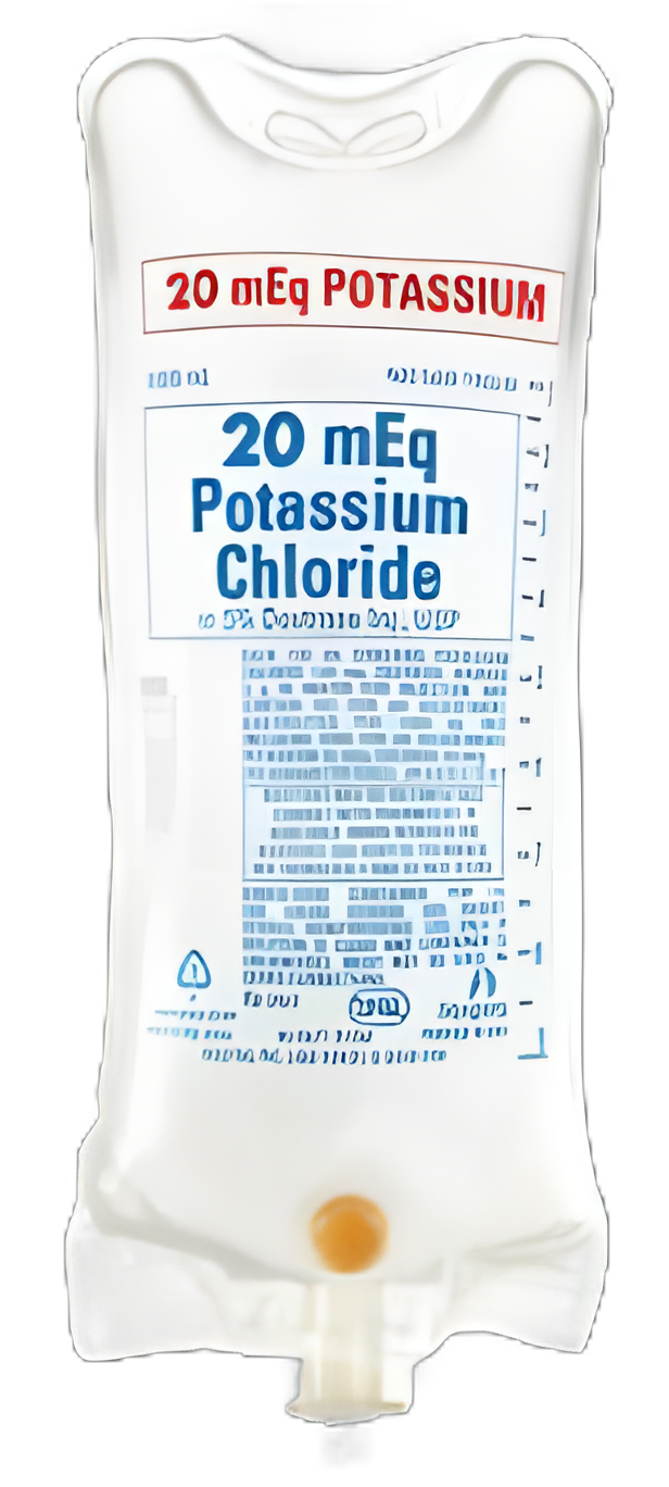 Replacement Preparation Potassium Chloride / Dextrose 5% 20 mEq / 1,000 mL IV Solution Flexible Bag 1,000 mL - 790509