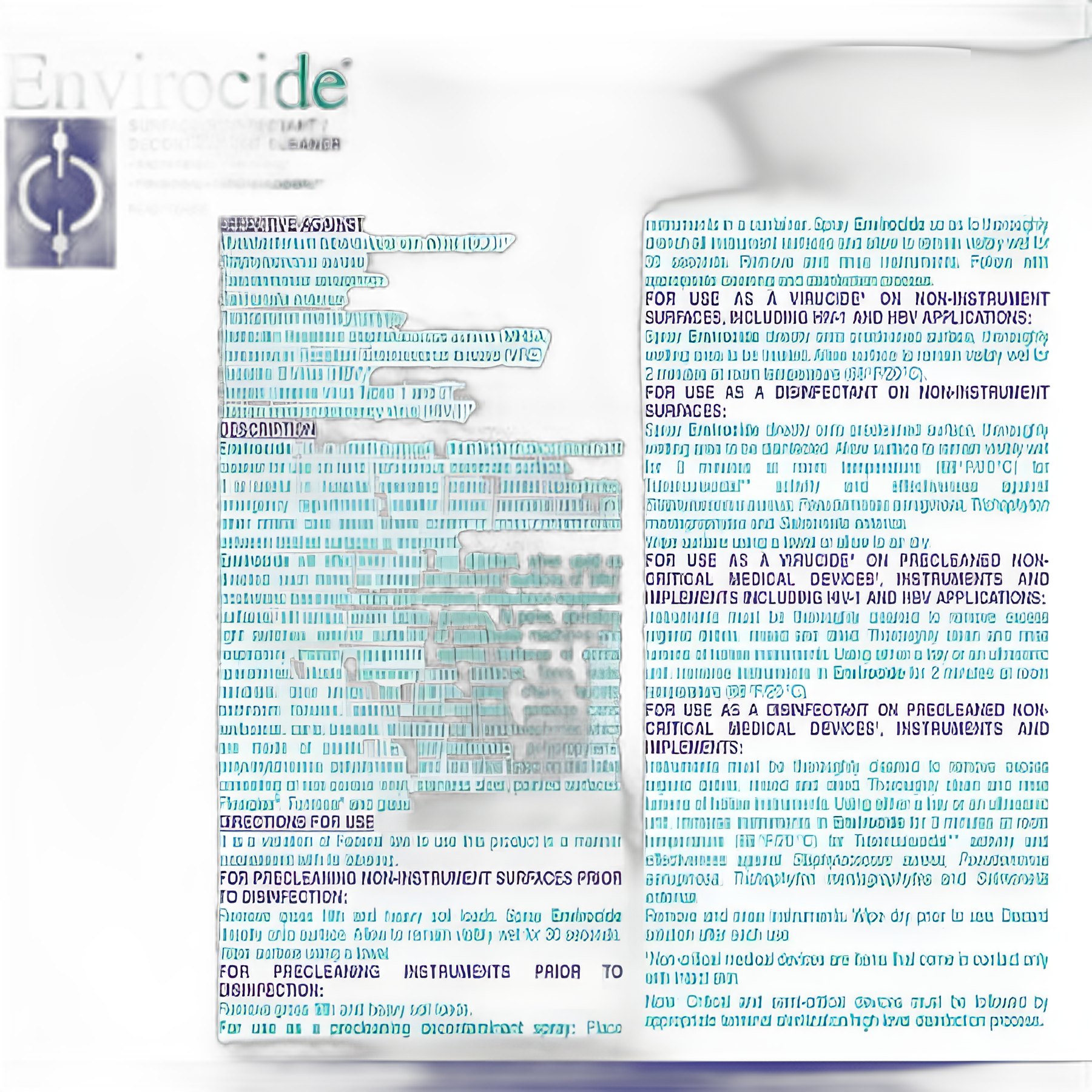 Envirocide® Surface Disinfectant Cleaner Broad Spectrum Pump Spray Liquid 24 oz. Bottle Alcohol Scent NonSterile