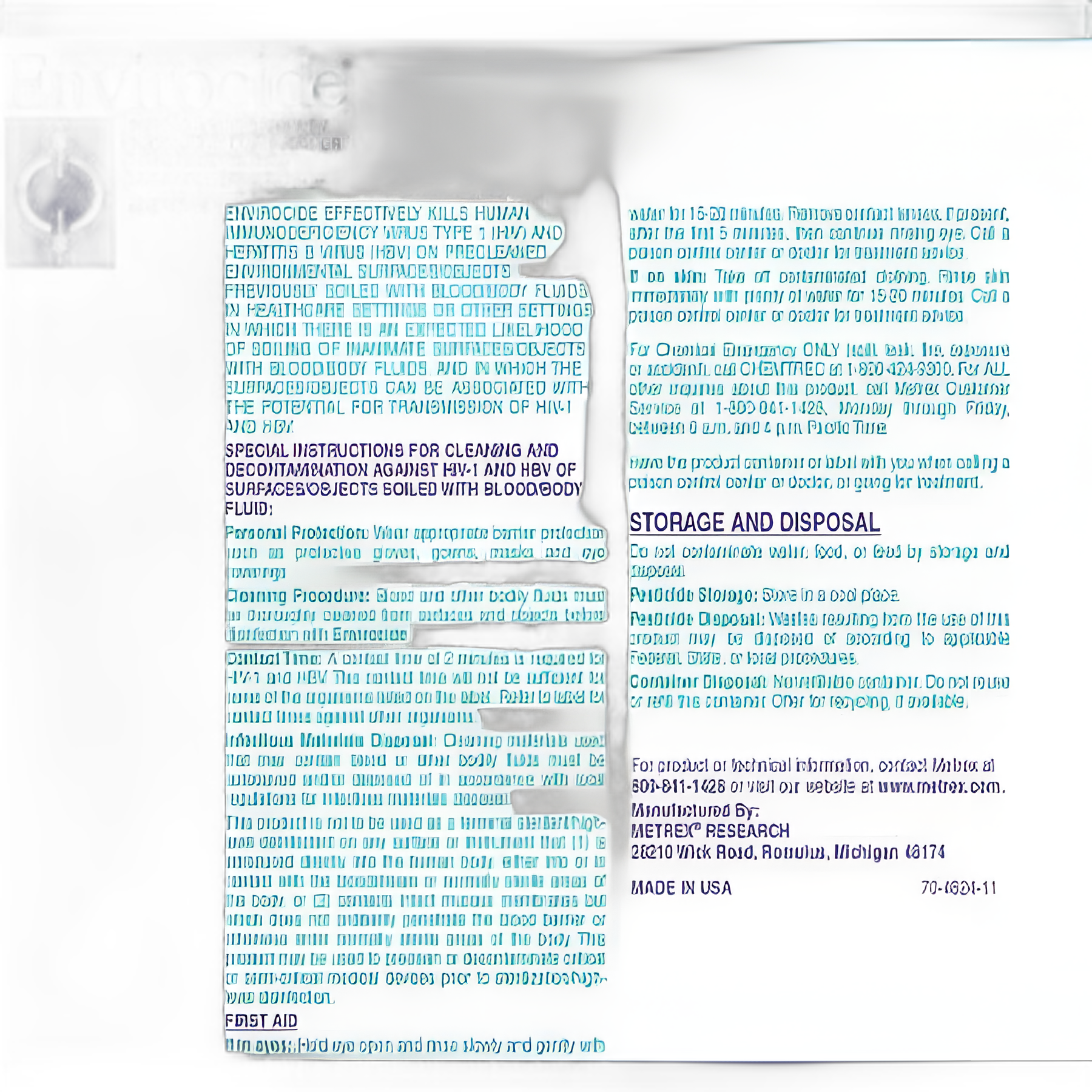 Envirocide® Surface Disinfectant Cleaner Broad Spectrum Pump Spray Liquid 24 oz. Bottle Alcohol Scent NonSterile