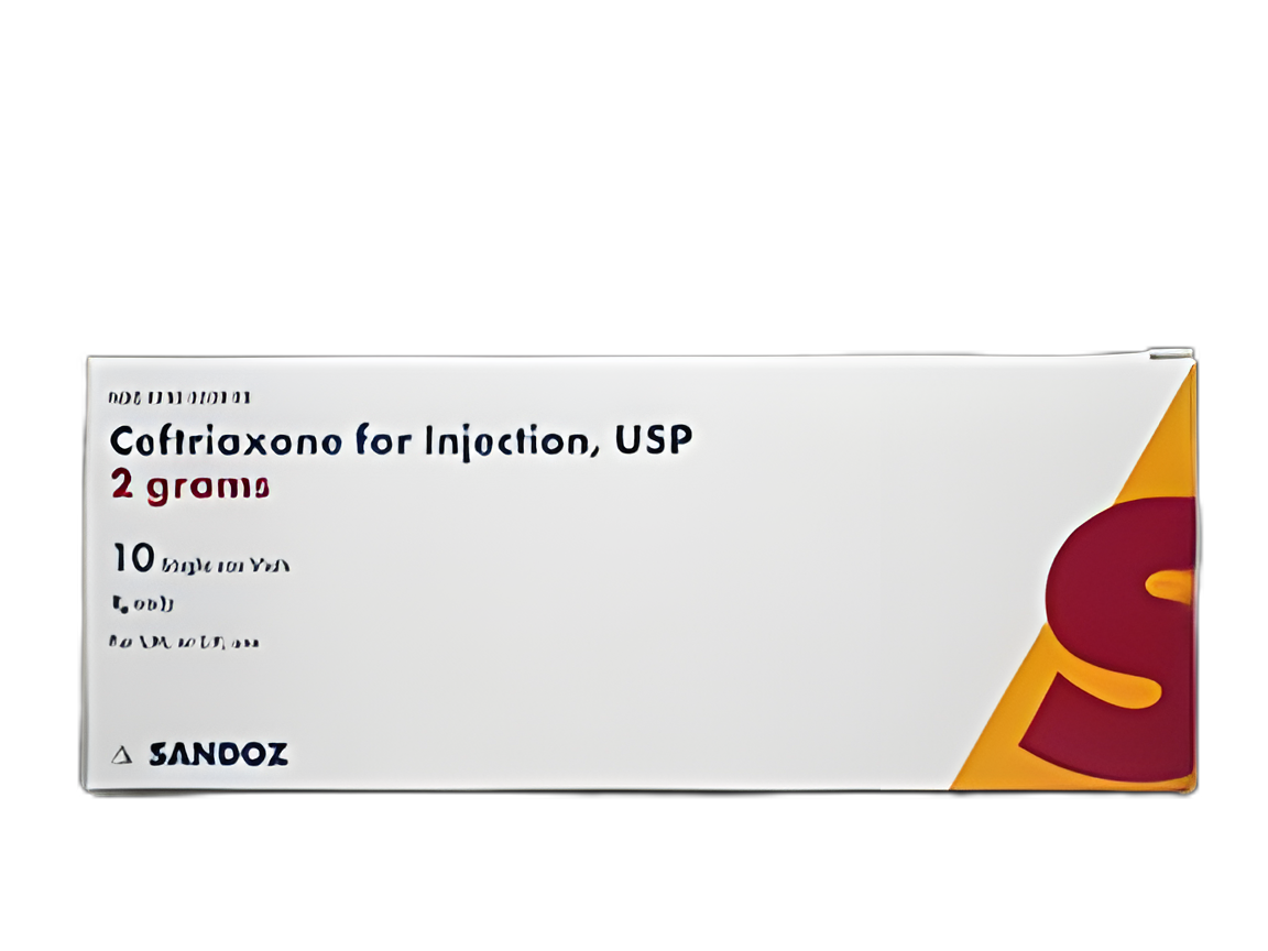 Ceftriaxone Sodium 2 Gram Injection Single-Use Vial - 00781320995