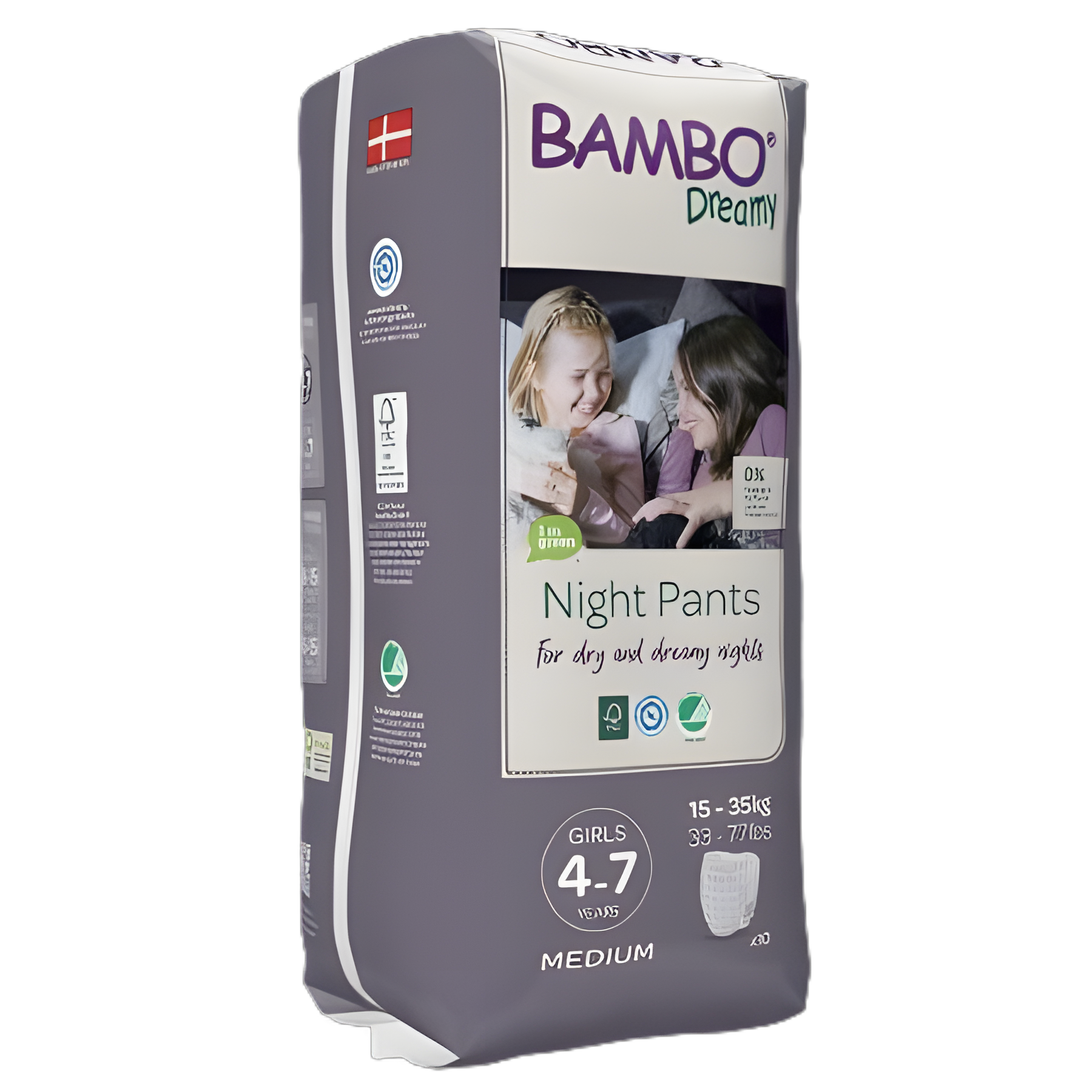 Female Youth Training Pants Bambo® Dreamy Pull On with Tear Away Seams Size 4 to 7 Years Disposable Heavy Absorbency