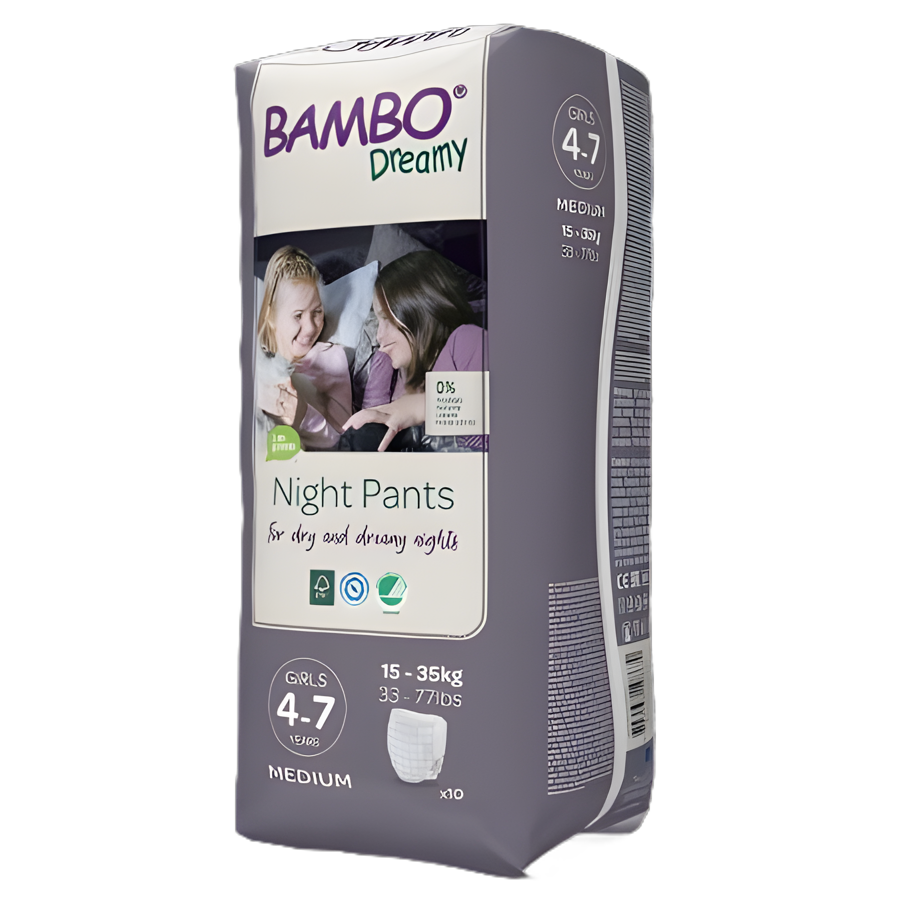 Female Youth Training Pants Bambo® Dreamy Pull On with Tear Away Seams Size 4 to 7 Years Disposable Heavy Absorbency