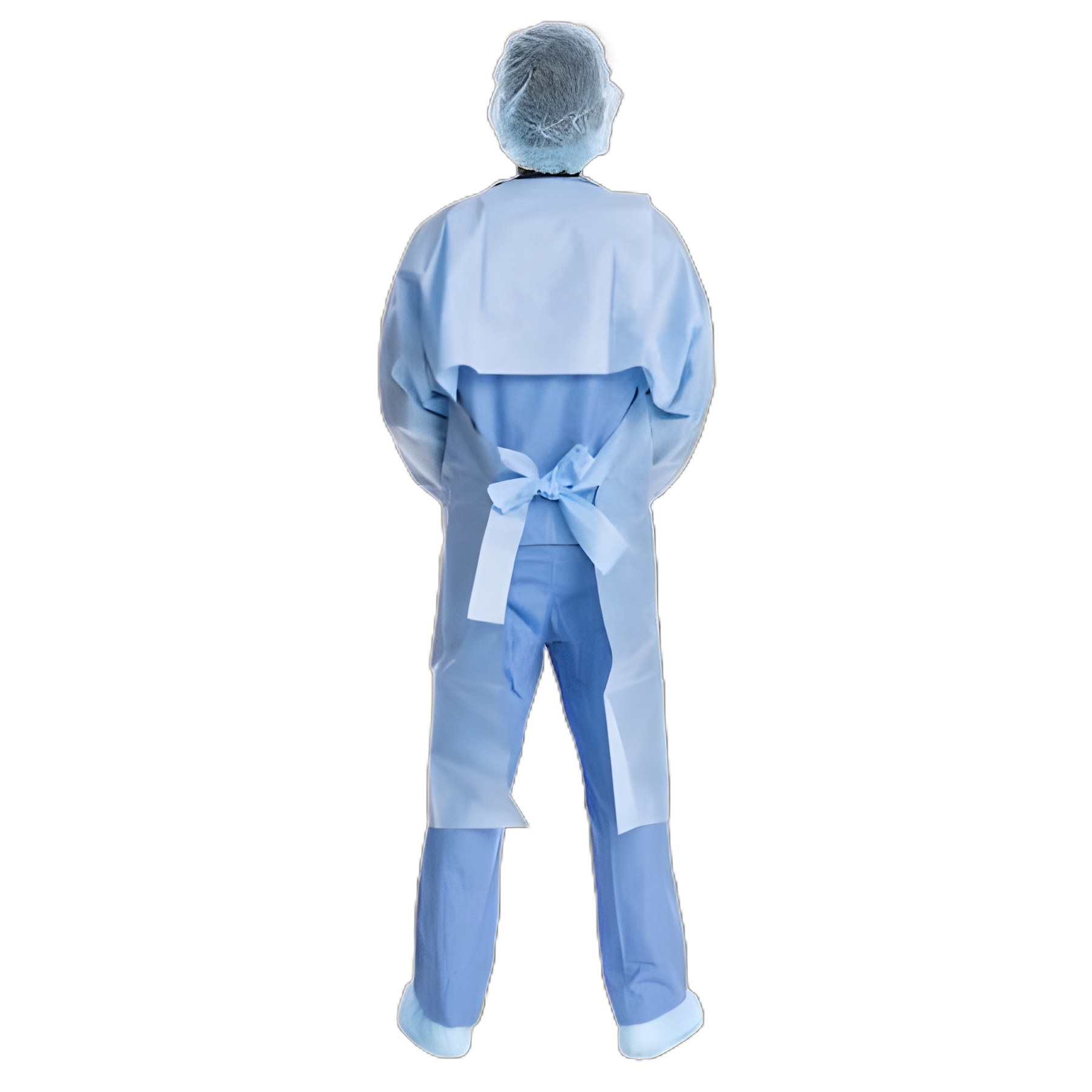 Protective Procedure Gown Halyard One Size Fits Most Blue NonSterile Not Rated Disposable