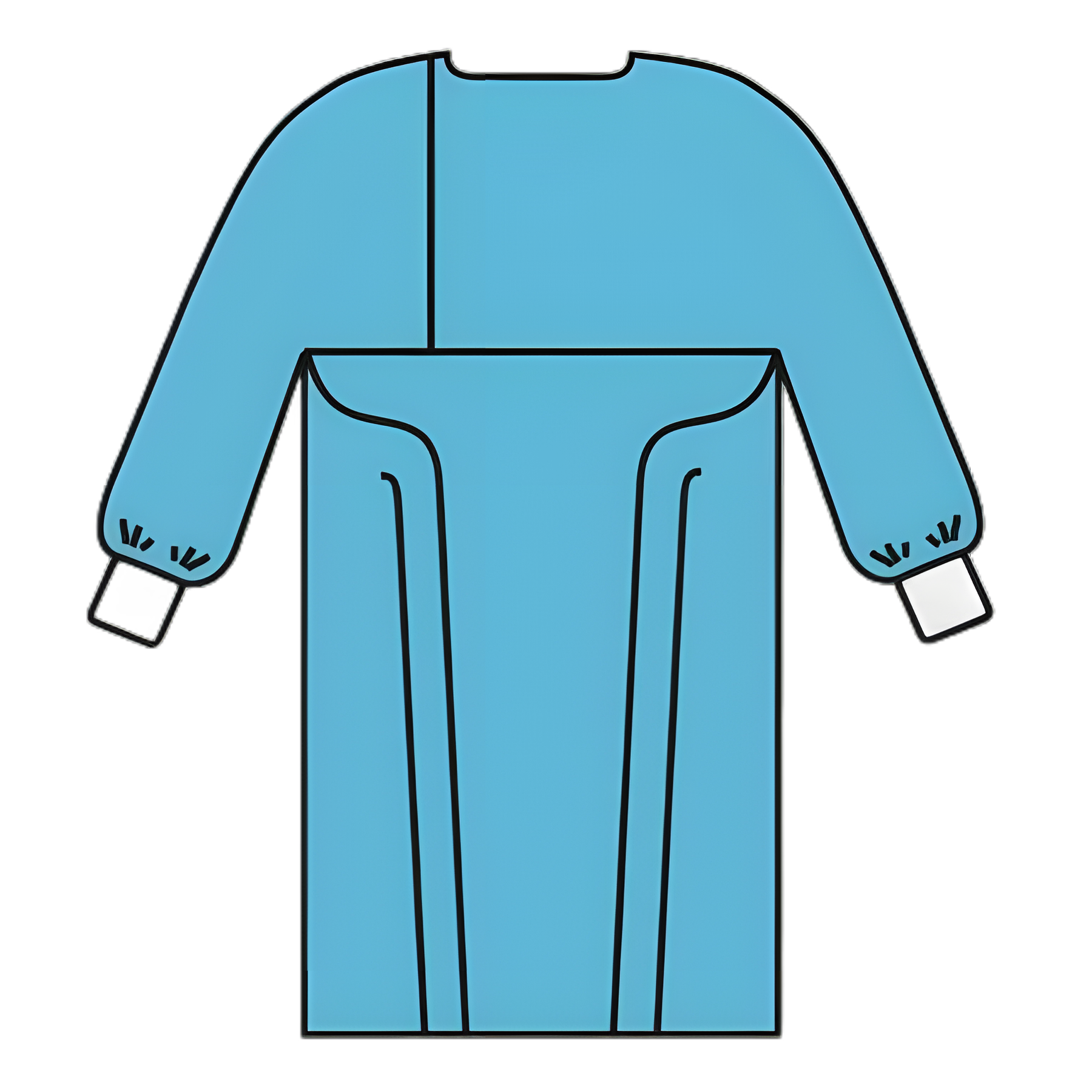 Protective Procedure Gown Halyard One Size Fits Most Blue NonSterile Not Rated Disposable