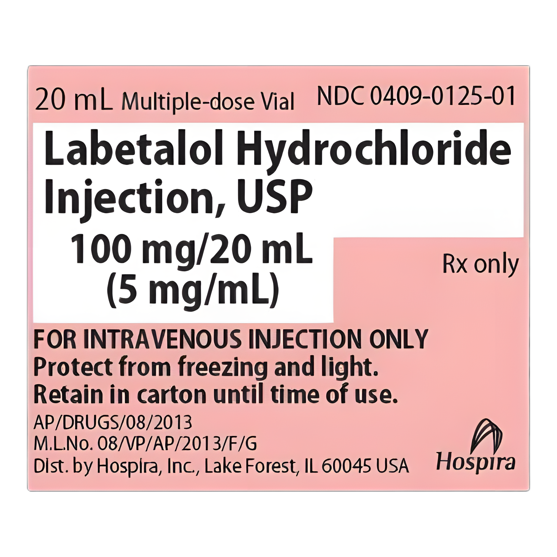 Labetalol HCl 5 mg / mL Injection Multiple-Dose Vial 20 mL - 00409012525