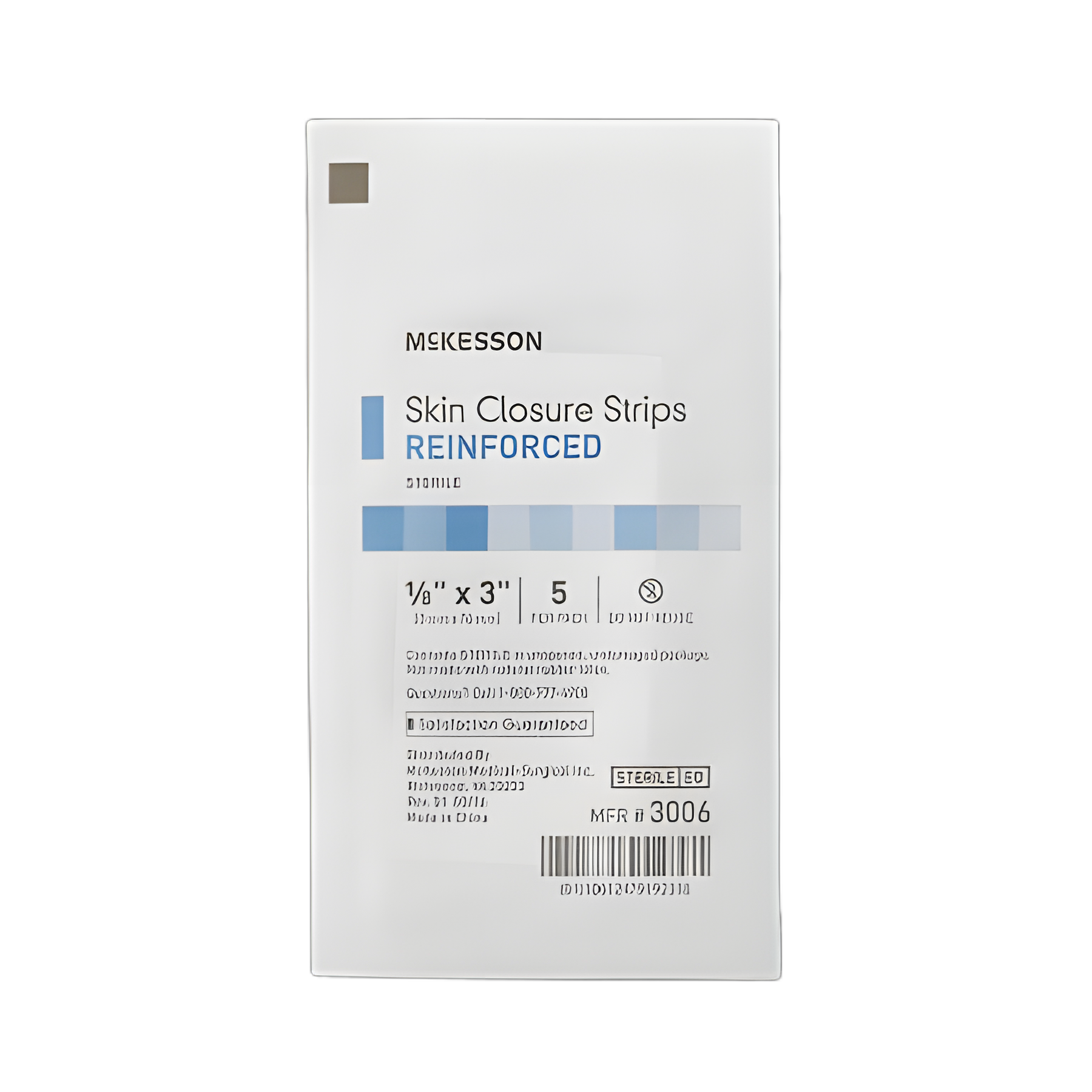 Skin Closure Strip McKesson 1/8 X 3 Inch Nonwoven Material Reinforced Strip White