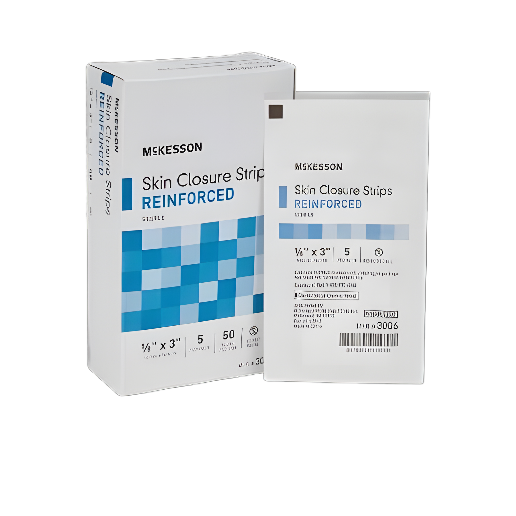 Skin Closure Strip McKesson 1/8 X 3 Inch Nonwoven Material Reinforced Strip White