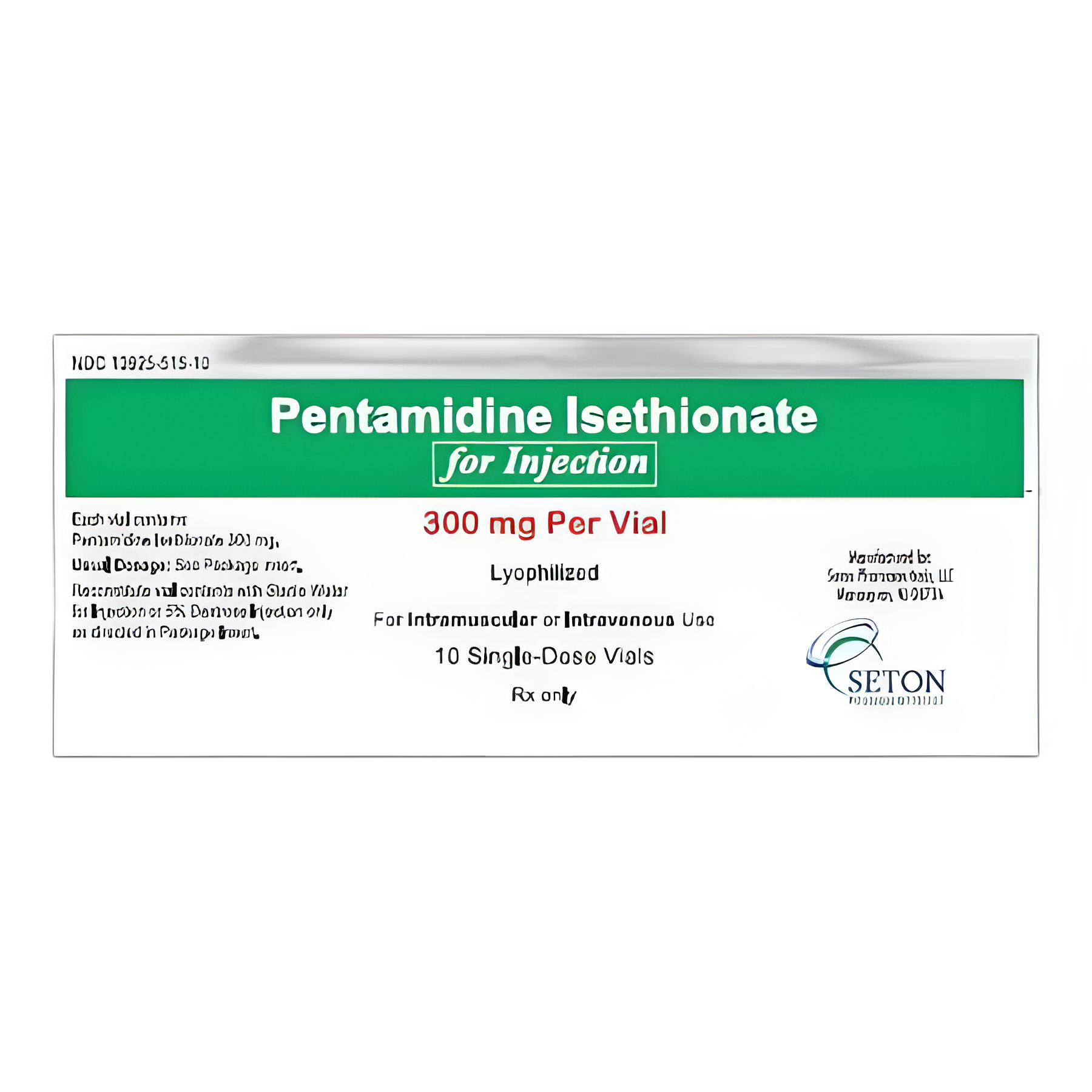 Pentam® 300 Pentamidine Isethionate 300 mg Injection for Antiprotozoal Treatment