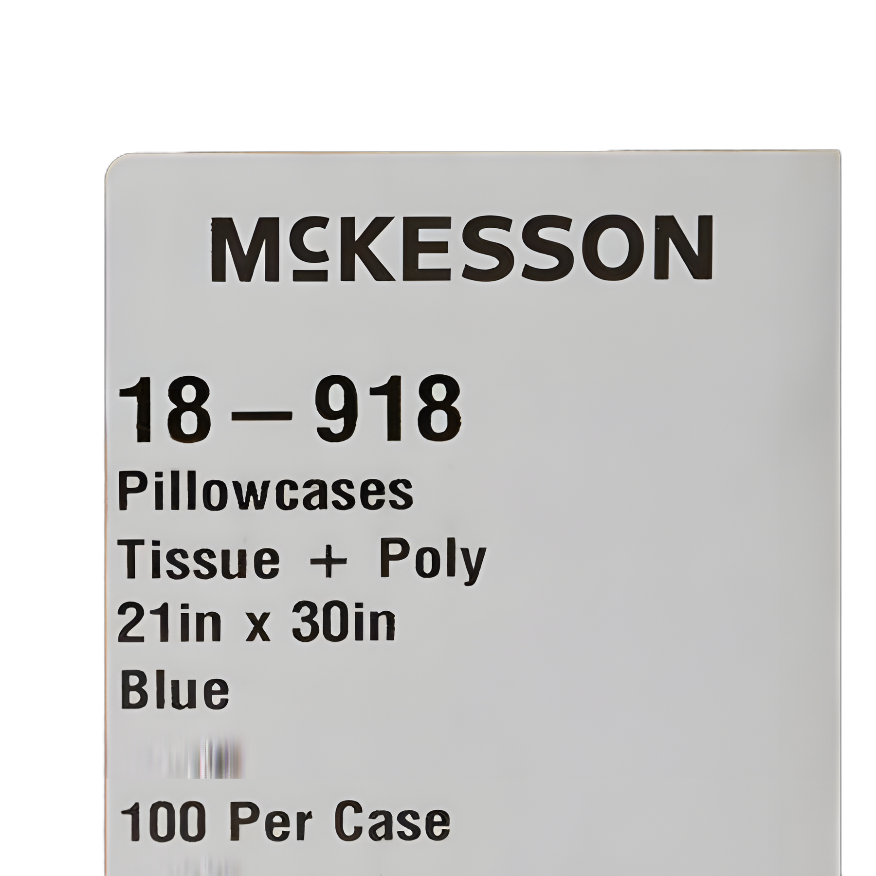 McKesson Blue Disposable Pillowcase 21x30 - Tissue/Poly