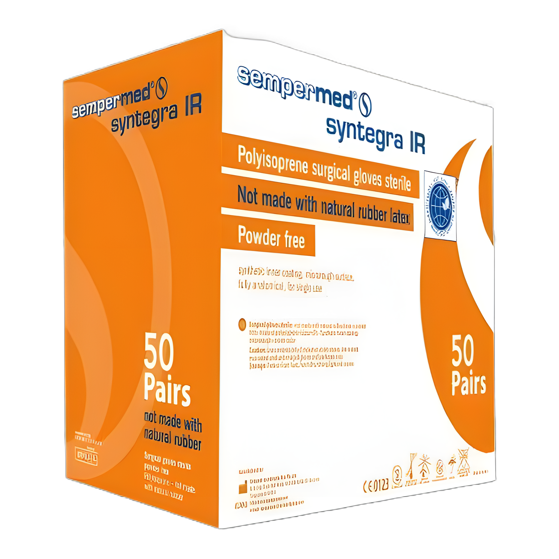 Sempermed Syntegra IR Surgical Gloves Size 8 - Sterile Polyisoprene, Latex-Free