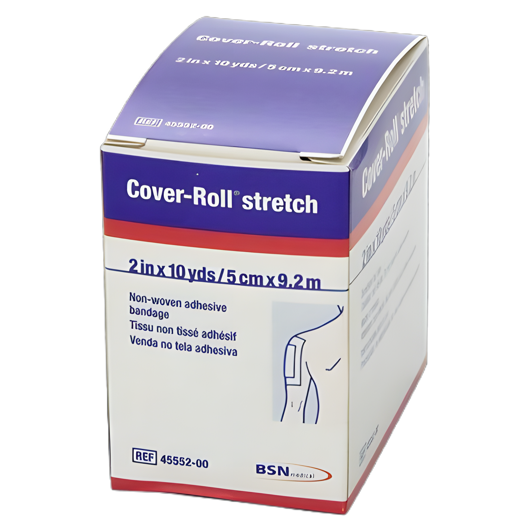 Dressing Retention Tape with Liner Cover-Roll® Stretch White 2 Inch X 10 Yard Nonwoven Polyester NonSterile - 45552