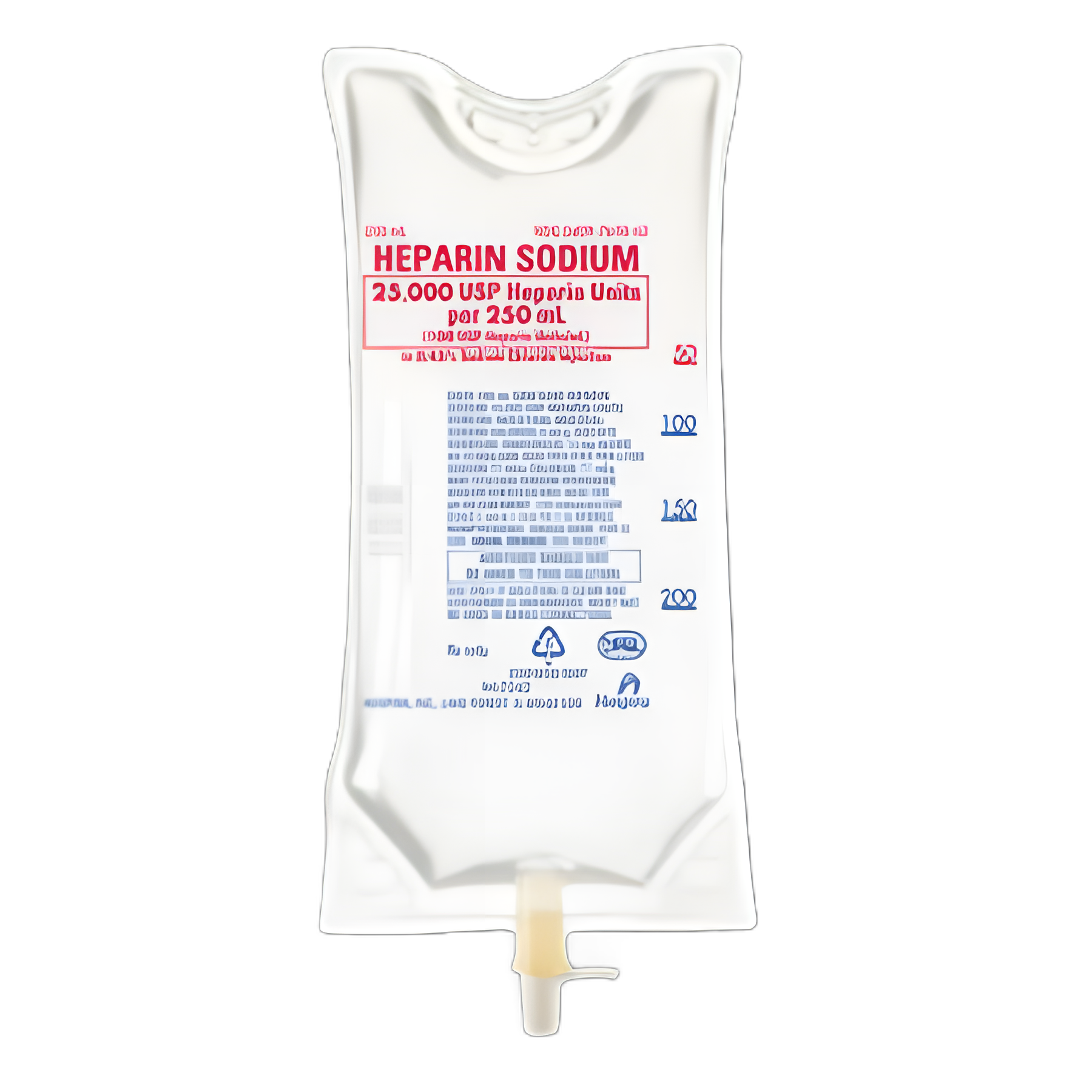 Heparin Sodium, Porcine 100 U/mL and 0.45% Sodium Chloride IV Solution - Preservative-Free, 250mL Flexible Bag