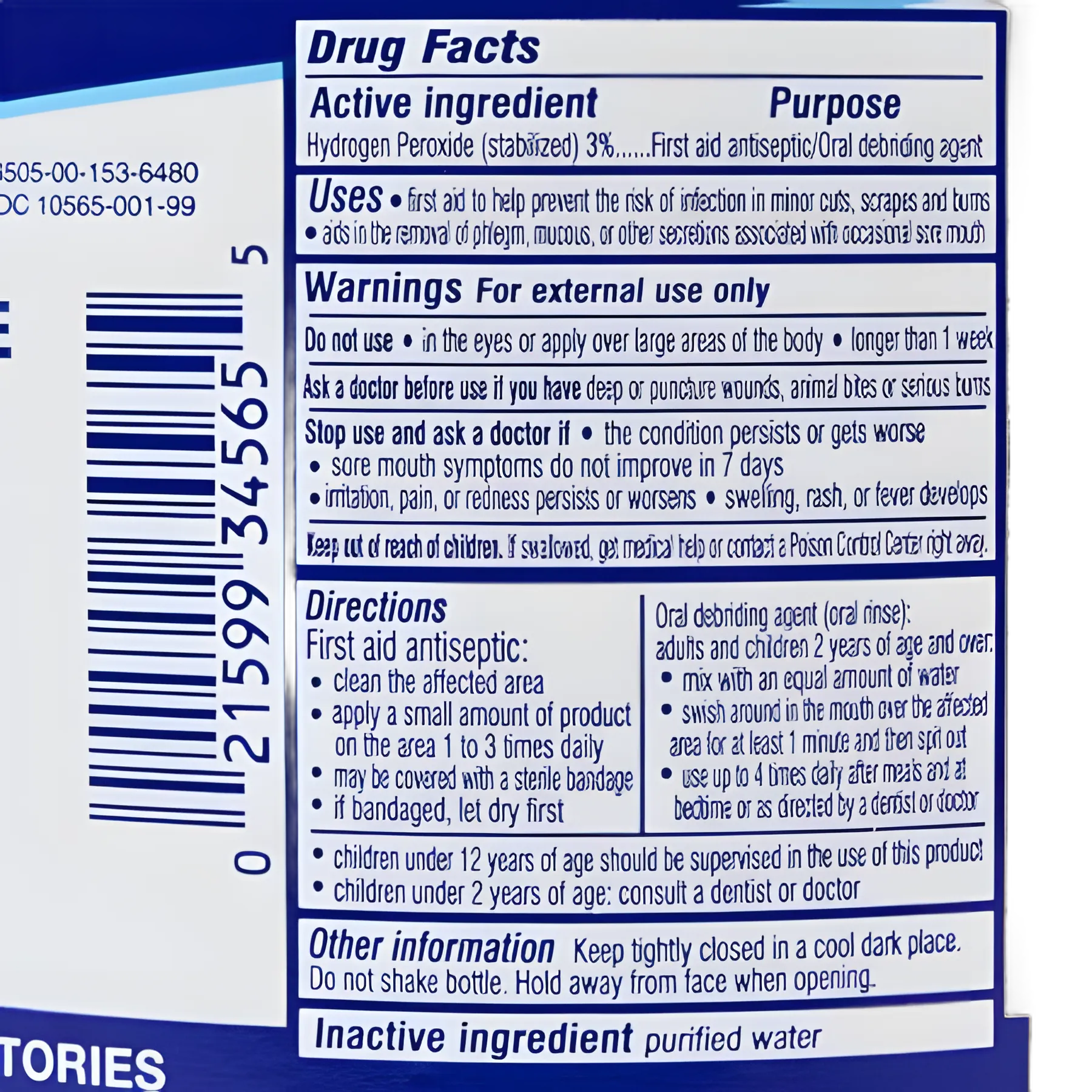 Antiseptic Hydrox® Topical Liquid 1 gal. Bottle