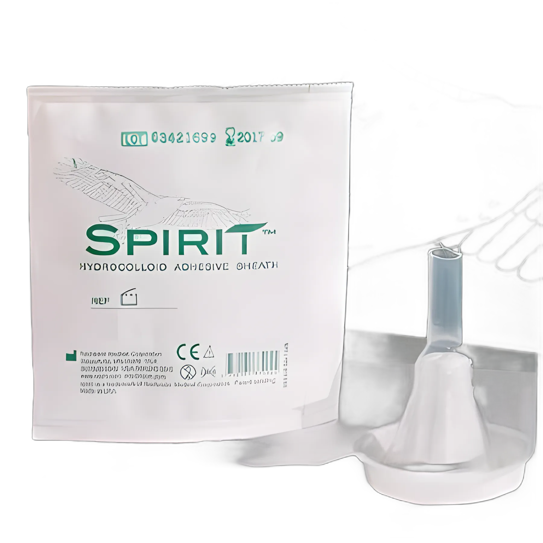 Male External Catheter Spirit™2 Self-Adhesive Band Hydrocolloid Silicone X-Large - 37105