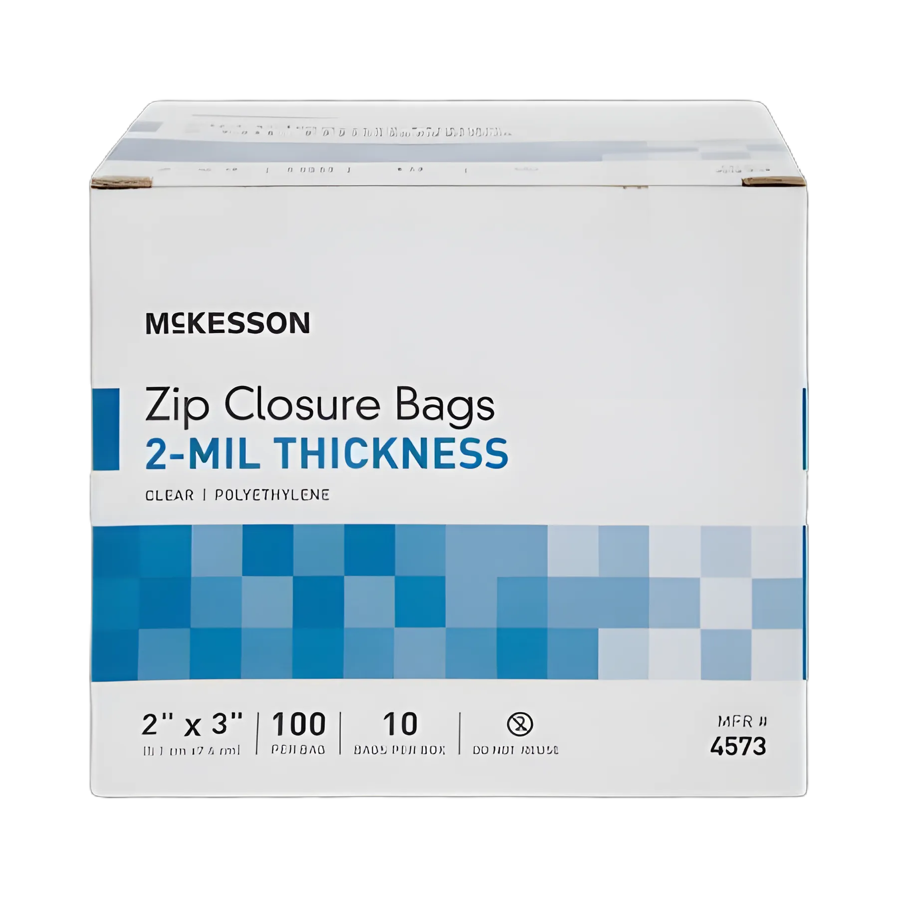 Reclosable Bag McKesson 2 X 3 Inch Polyethylene Clear Zipper Closure
