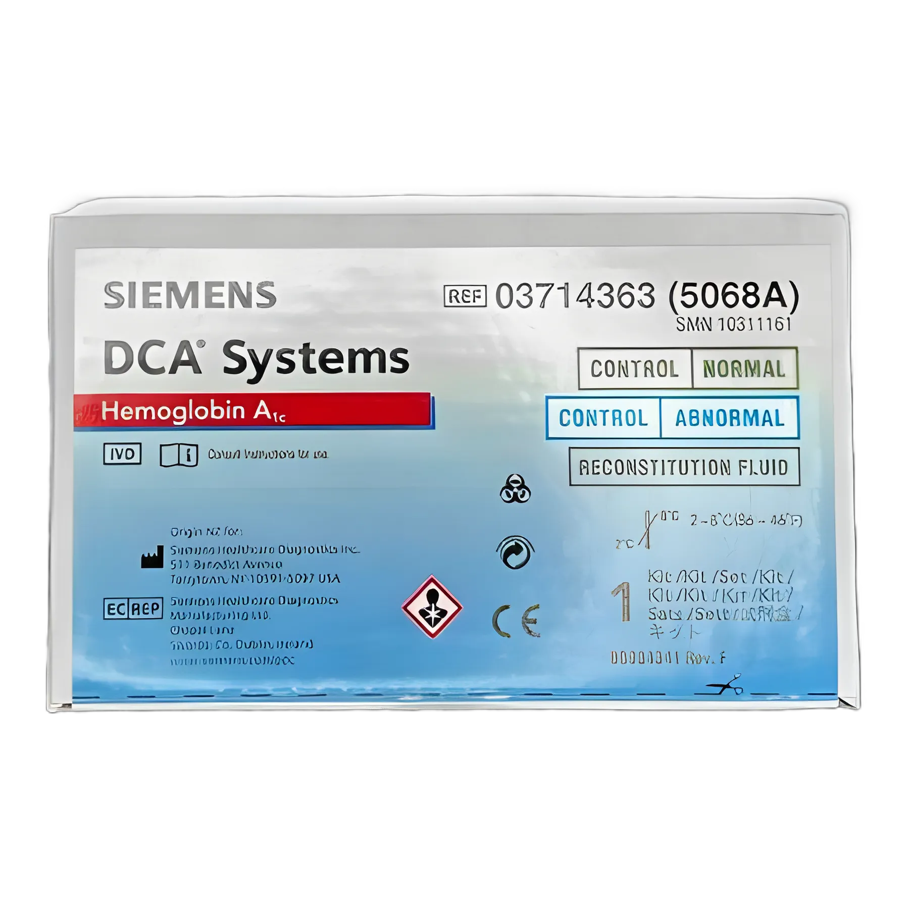 Diabetes Management Test Control Set DCA 2000 Hemoglobin A1c (HbA1c) Normal / Abnormal 4 X 0.25 mL