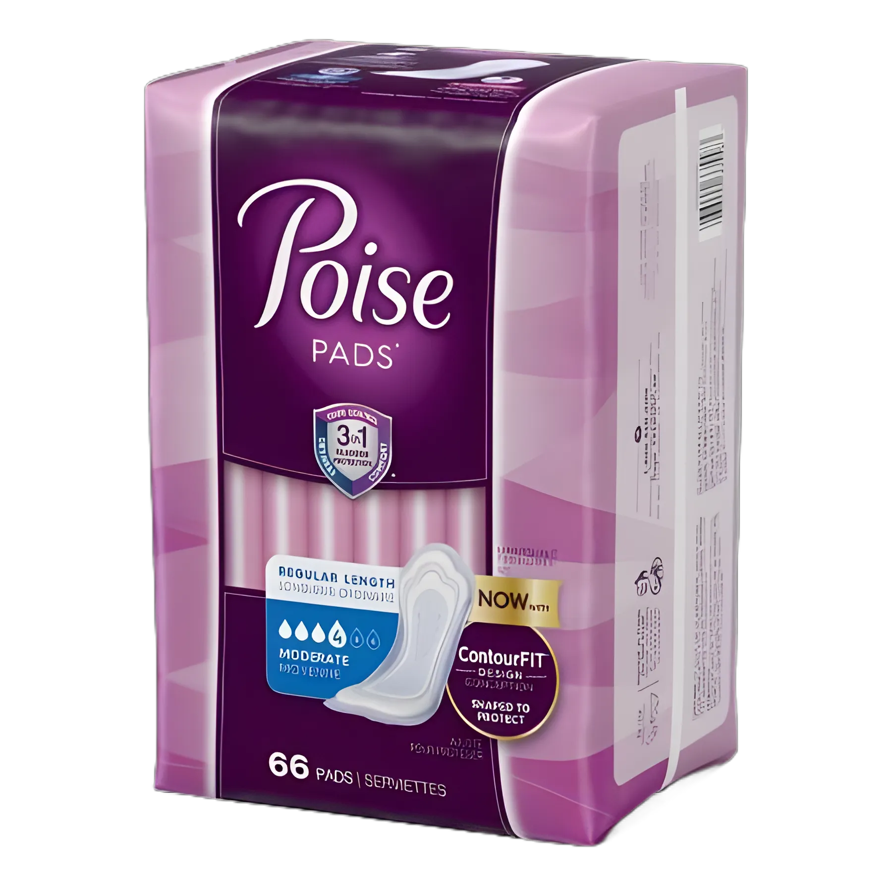 Poise® Bladder Control Pad, 10.47 Inch, Moderate Absorbency, Sodium Polyacrylate Core