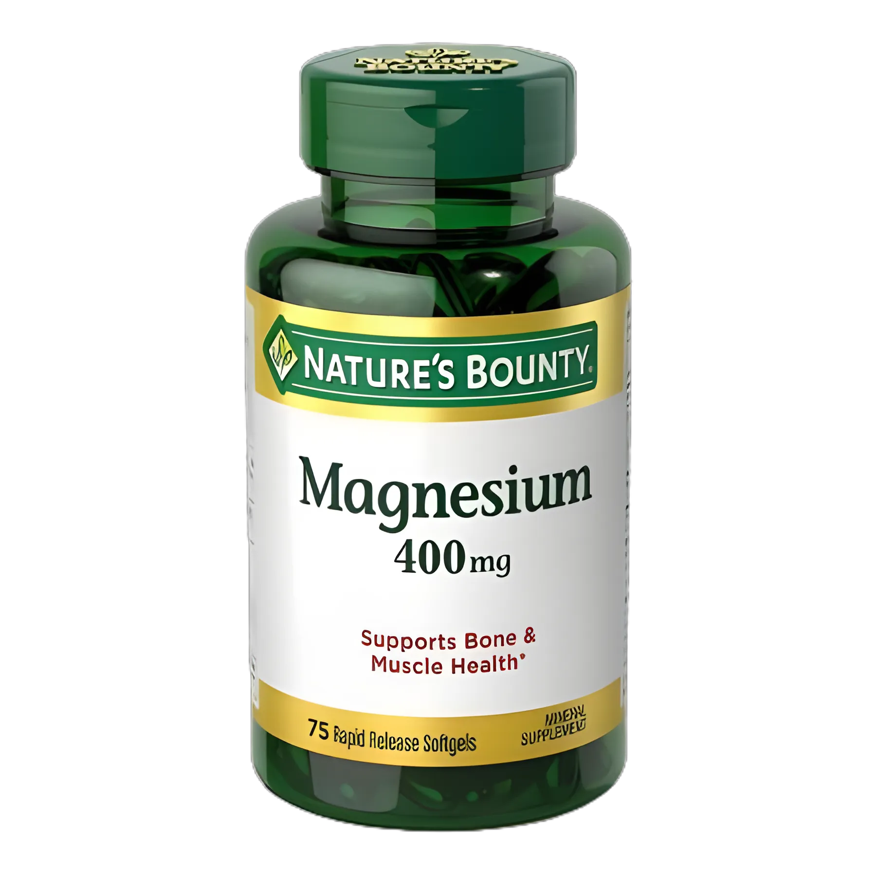 Dietary Supplement Nature's Bounty® Magnesium 400 mg Strength Softgel 75 per Bottle