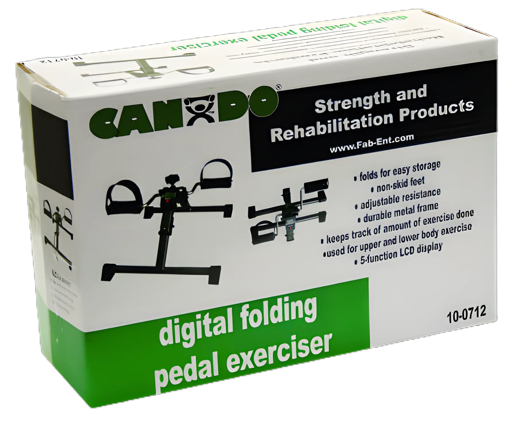 Pedal Exerciser CanDo® Portable / Display Panel Adjustable Resistance Levels 11 X 17 X 22 Inch Black