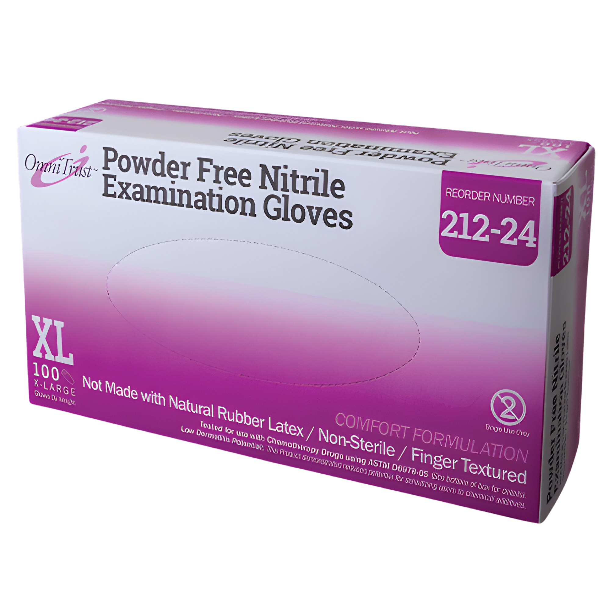 OmniTrust Nitrile Powder Free Examination Glove – Chemo Rated, Blue, XL, Fentanyl Resistant