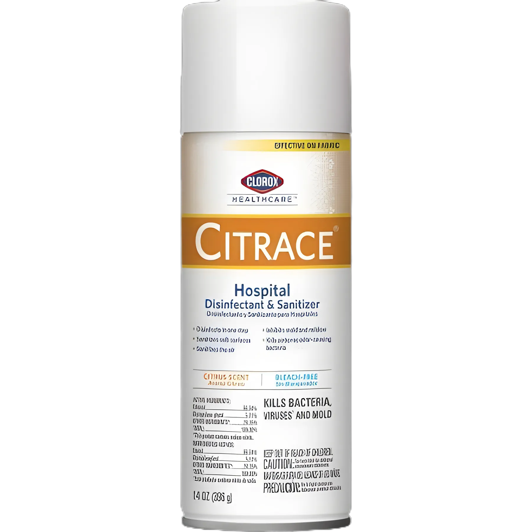 Clorox Healthcare® Citrace® Hospital Surface Disinfectant / Sanitizer Alcohol Based Aerosol Spray Liquid 14 oz. Can Citrus Scent NonSterile