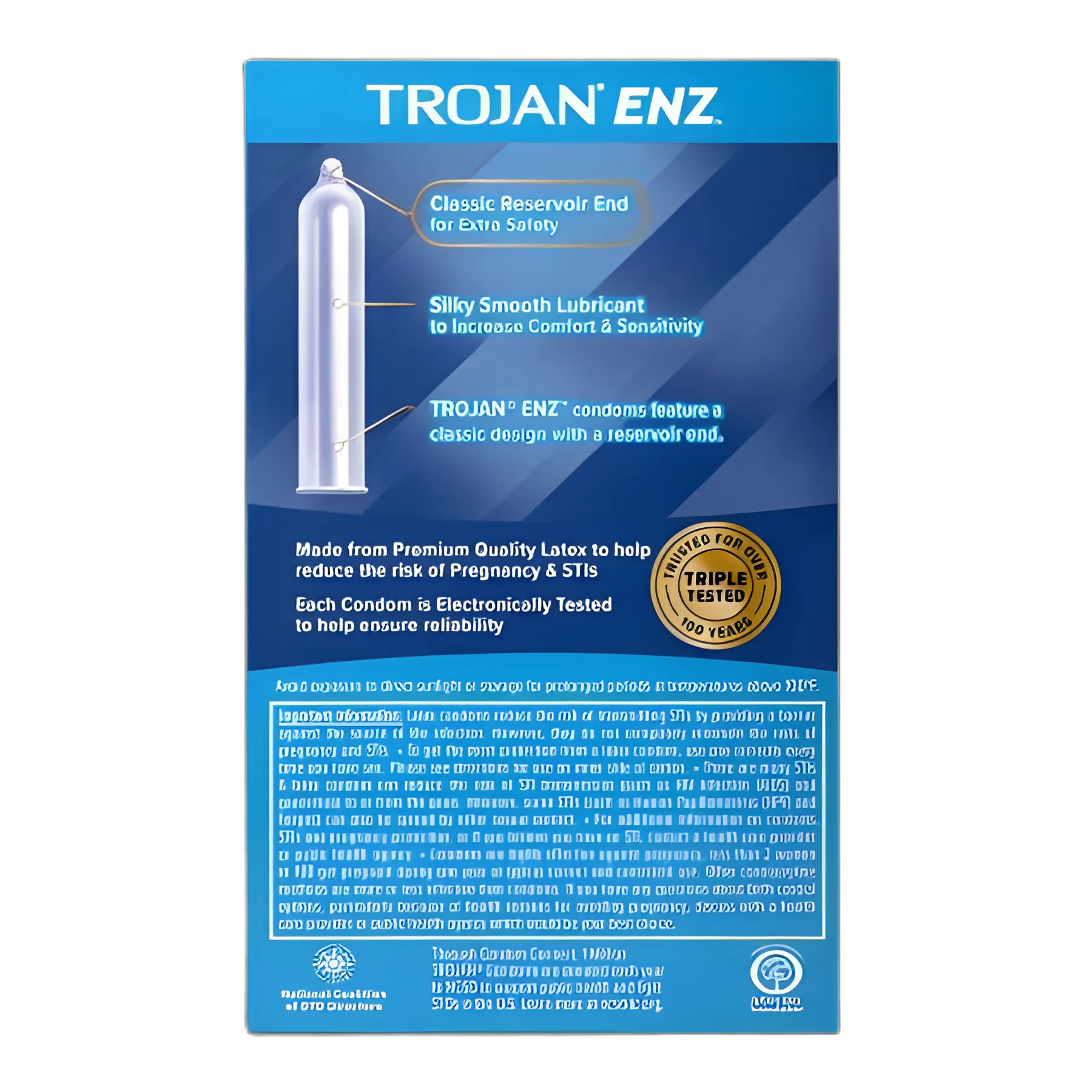Condom Trojan-Enz® Lubricated One Size Fits Most 1,000 per Case