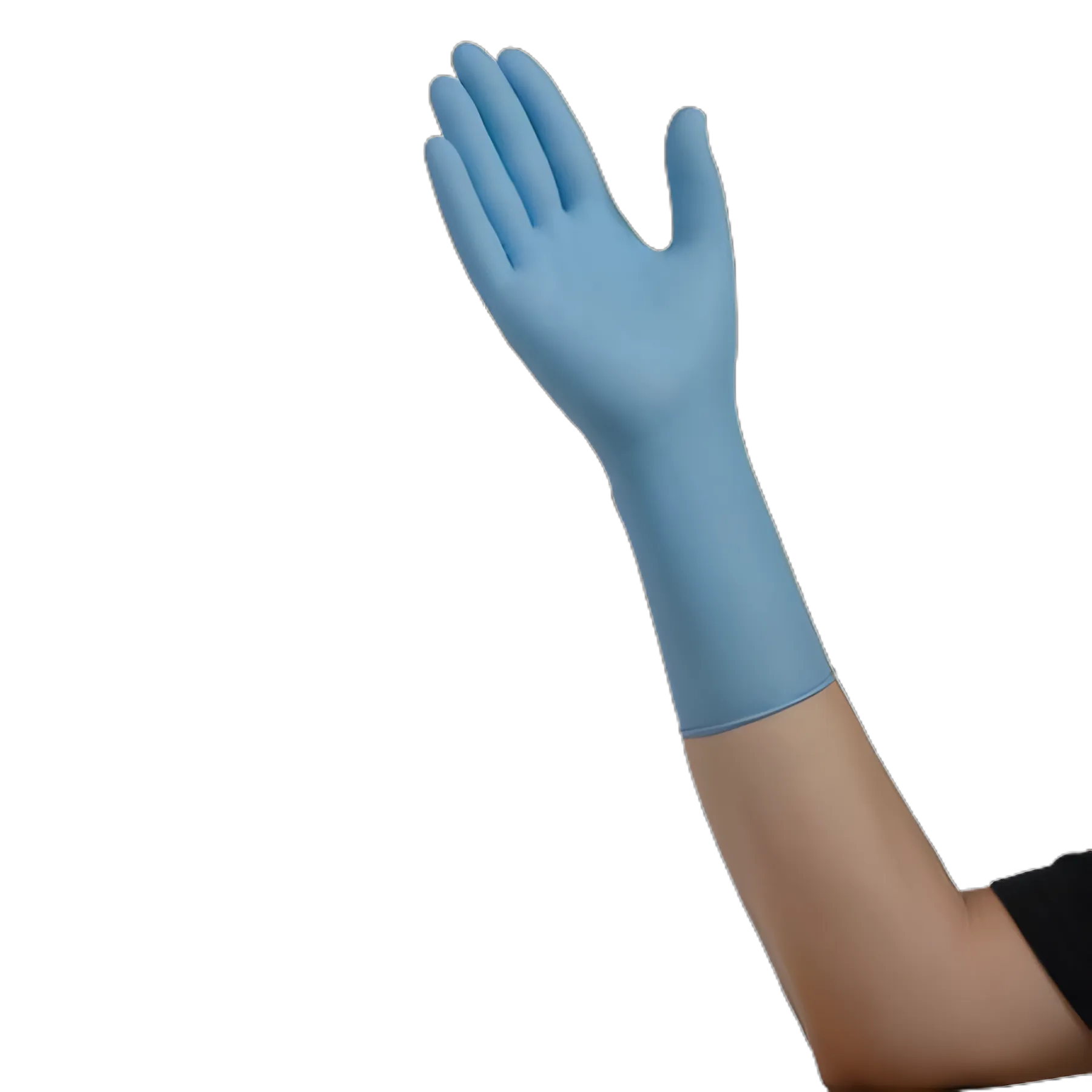 Exam Glove Flexam® Small Sterile Single Nitrile Extended Cuff Length Textured Fingertips Blue Chemo Tested