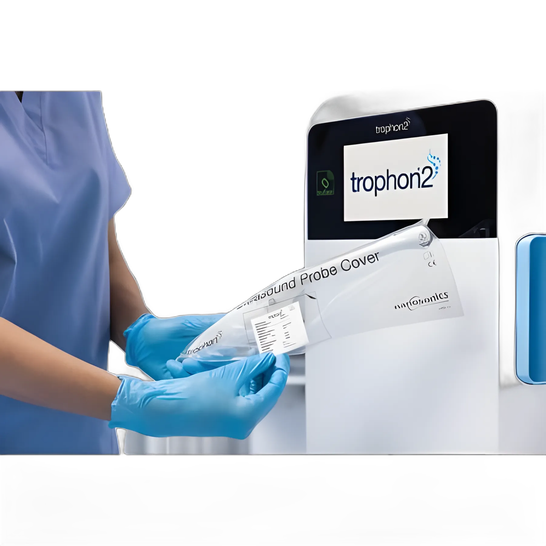 Ultrasound Probe Cover trophon2 Plastic Medically Clean For use with Ultrasound Probes