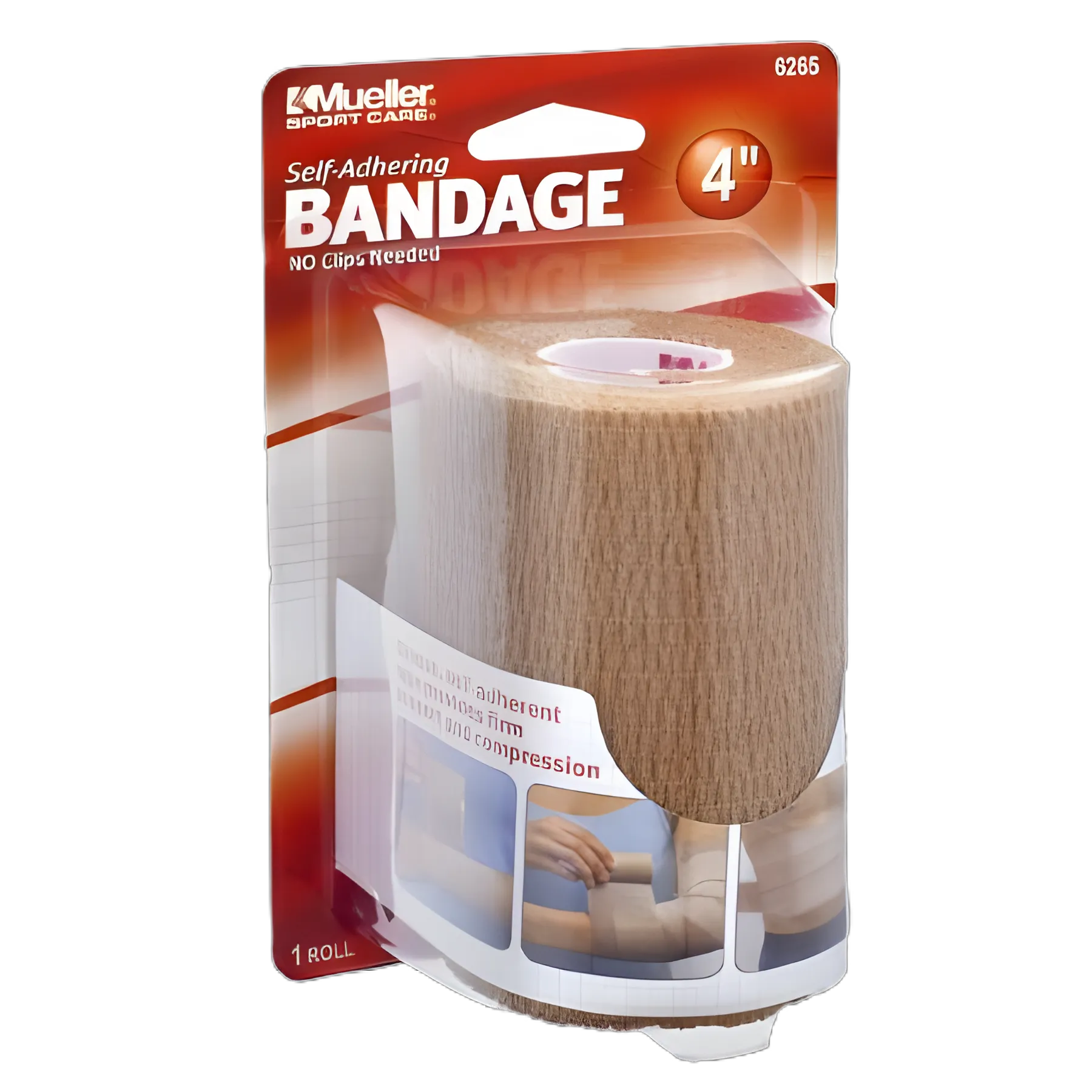 Mueller® Cohesive Bandage 4 Inch X 5 Yard Self-Adherent, Beige, Non-Sterile, for Standard Compression