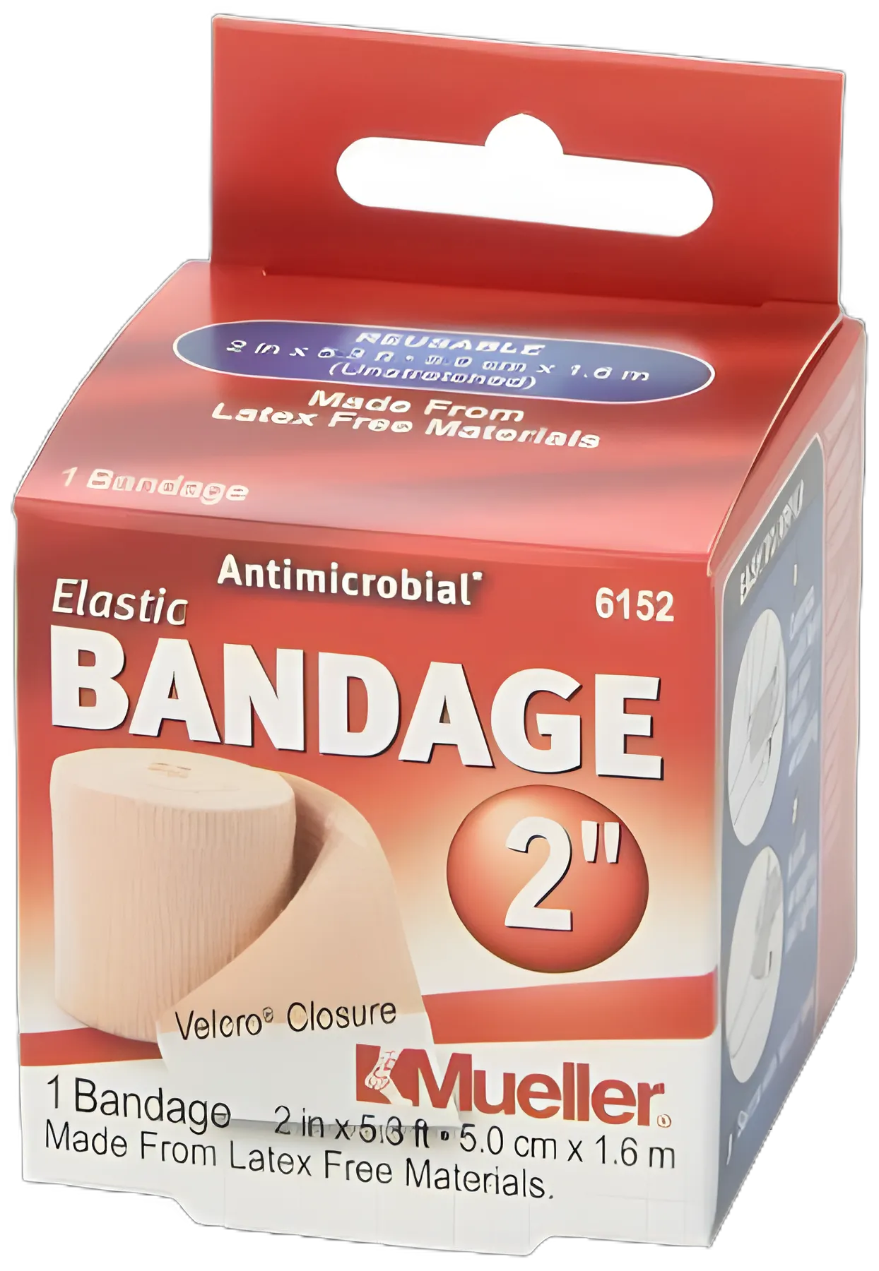 Elastic Bandage Mueller® 2 Inch X 5.3 Foot Single Hook and Loop Closure Beige NonSterile Standard Compression