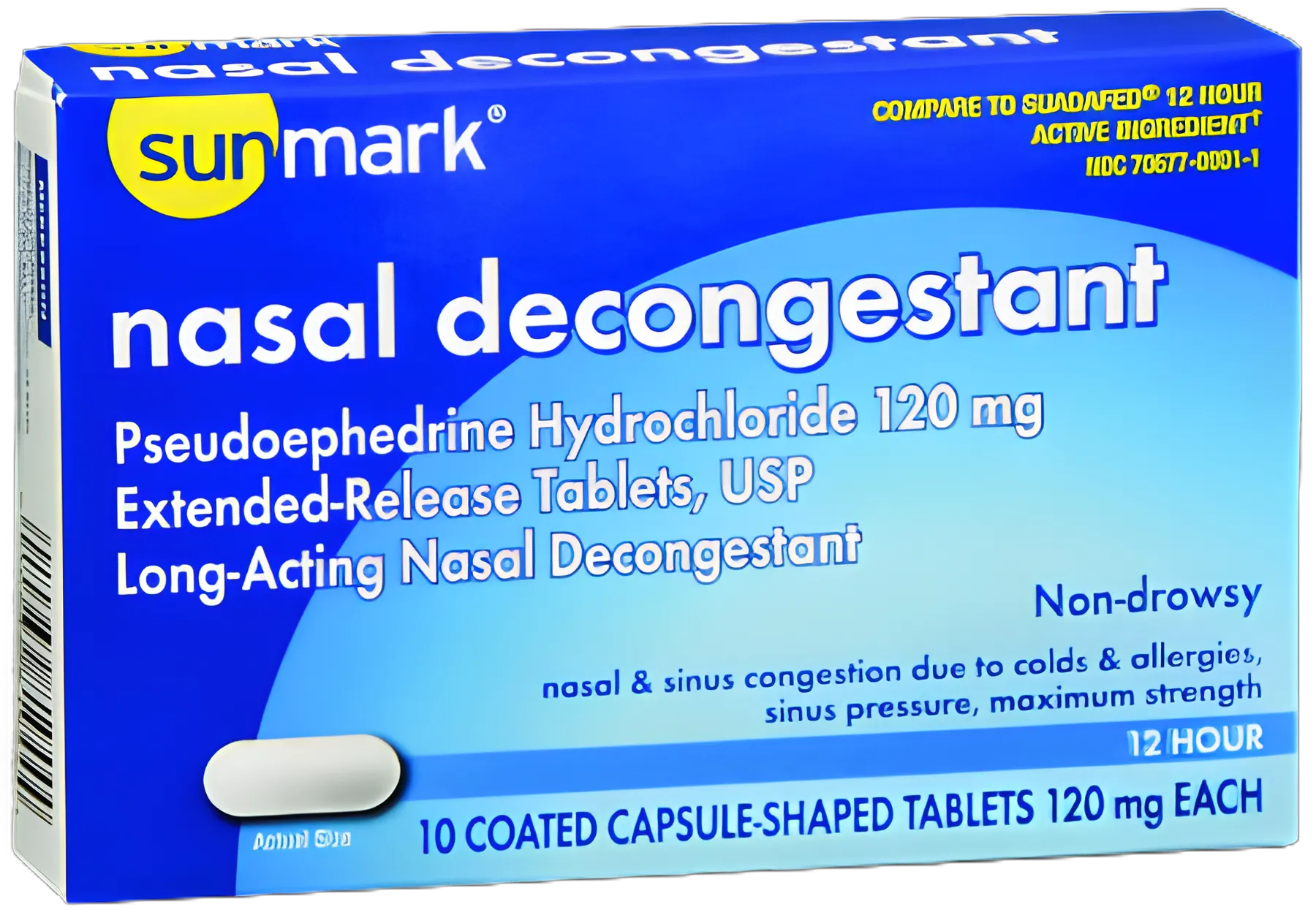 Sunmark® 120mg Sinus Relief Tablets - 10 Count Box