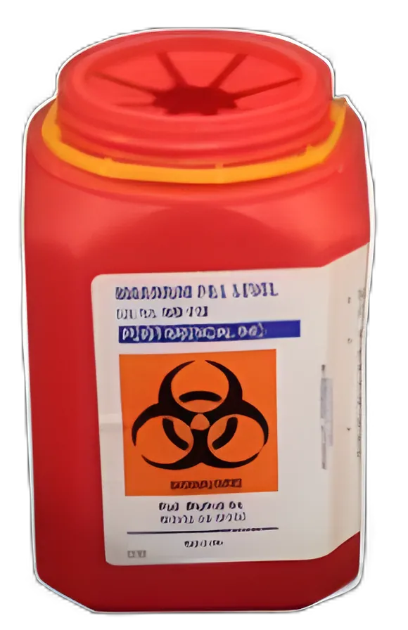 Sharps Container Red Base Vertical Entry 1.5 Gallon