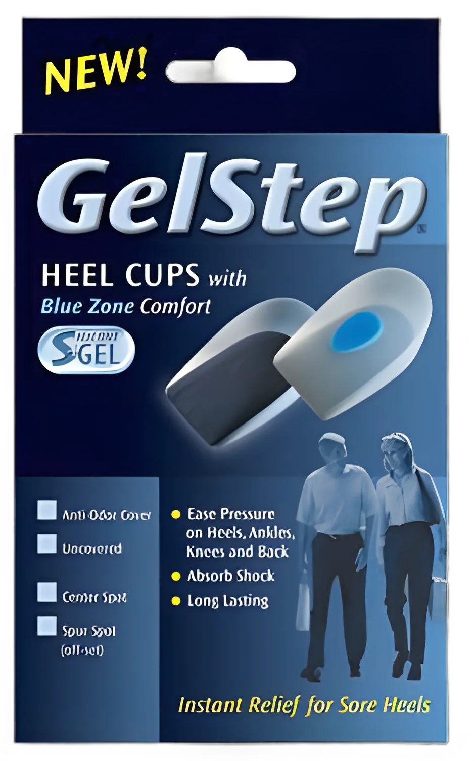 GelStep® Heel Cup Large Silicone Orthotic Insole for Men and Women