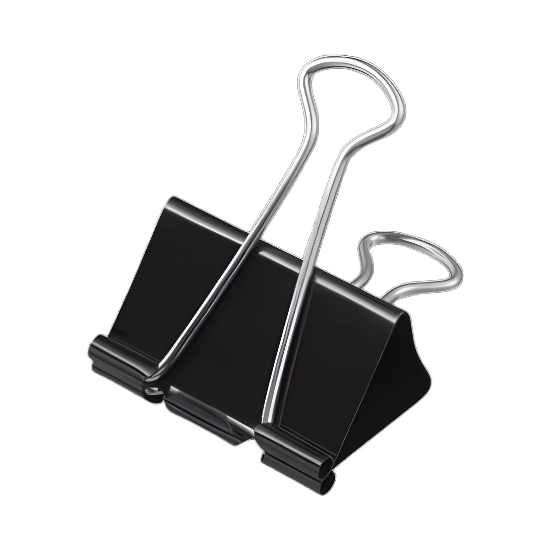 Binder Clip Zip-Seal Bag Value Pack, Mini, Black/Silver, 144/Pack