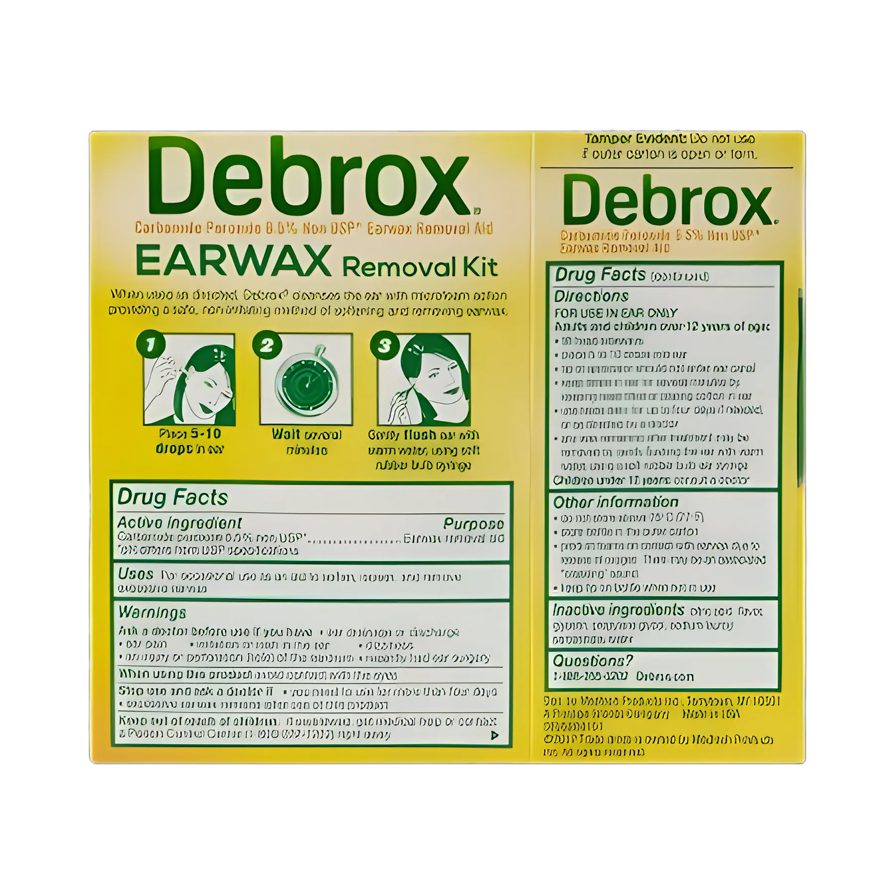 Ear Wax Remover Debrox® 0.5 oz. Otic Drops 6.5% Strength Carbamide Peroxide - 04203710479