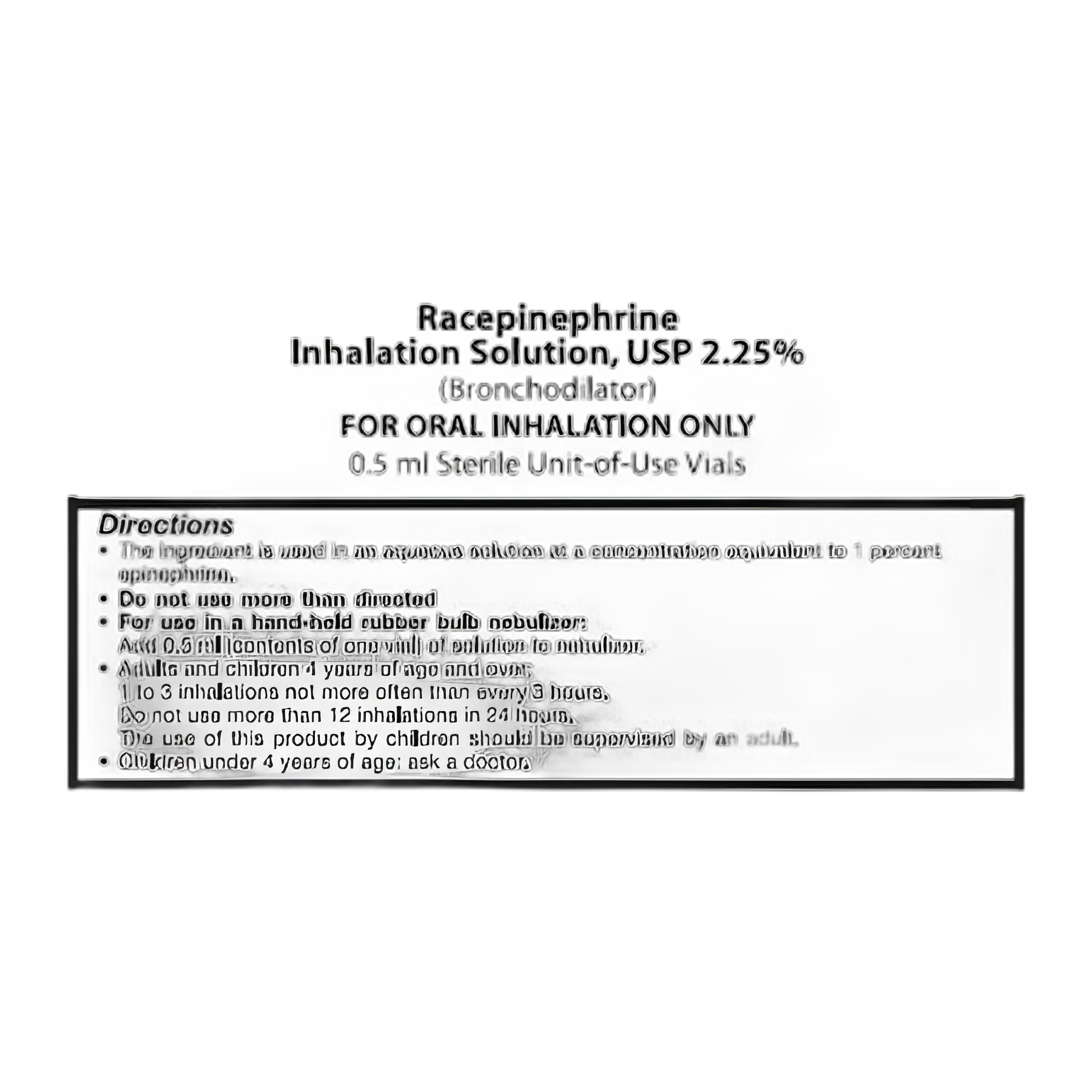 Bronchodilator Nephron 2.25% Inhalation Solution 0.5 mL