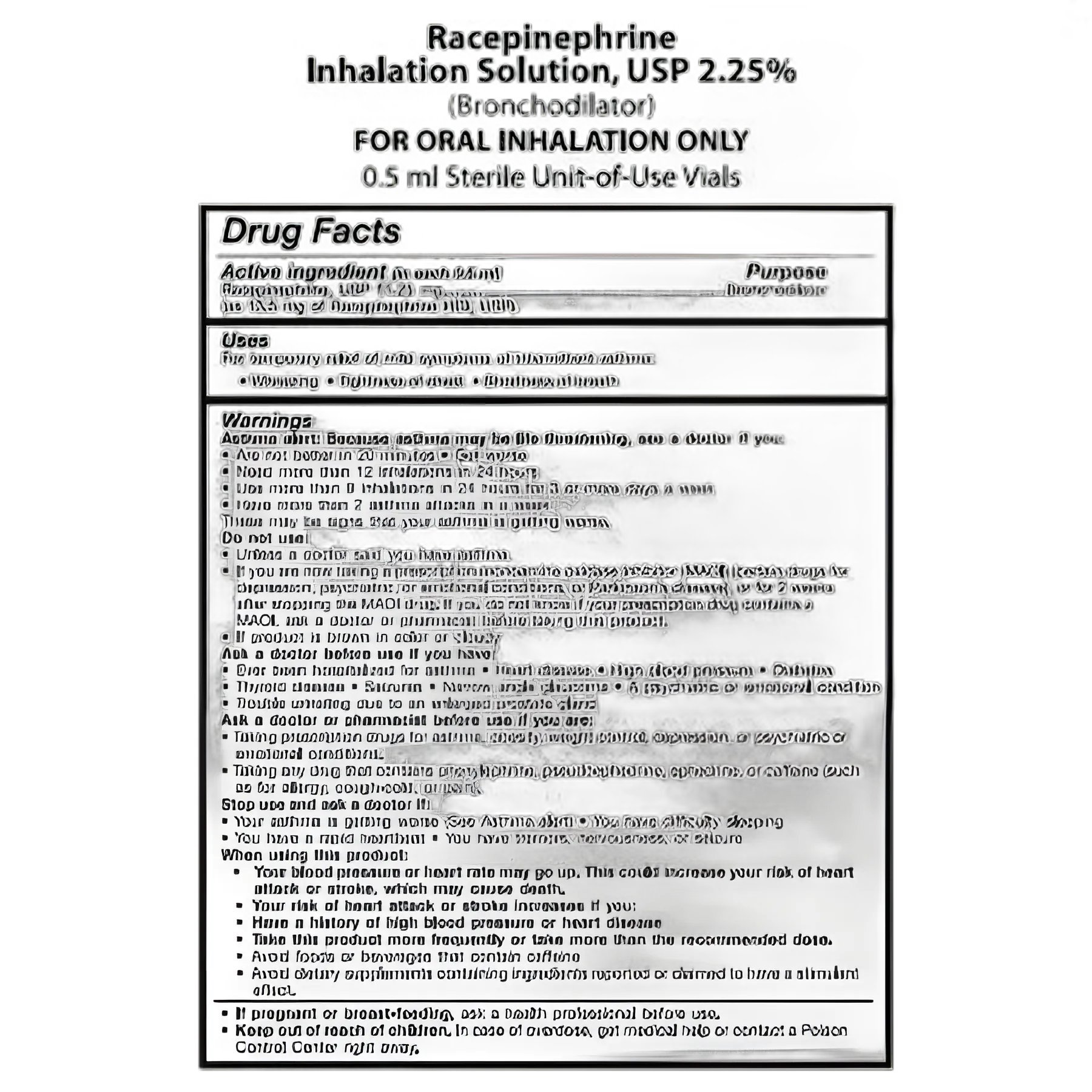 Bronchodilator Nephron 2.25% Inhalation Solution 0.5 mL