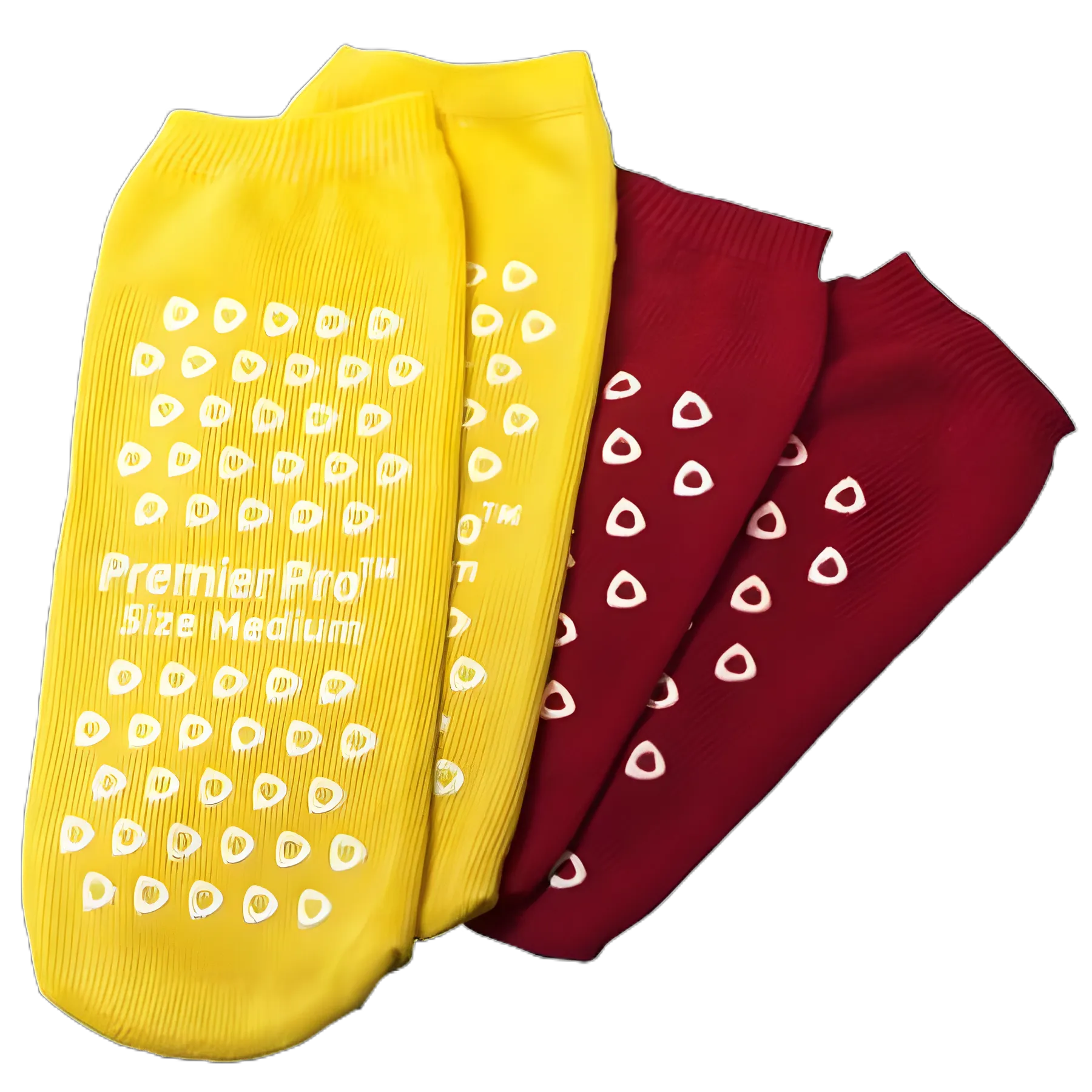 PremierPro™ Medium Yellow Fall Management Slipper Socks with Skid