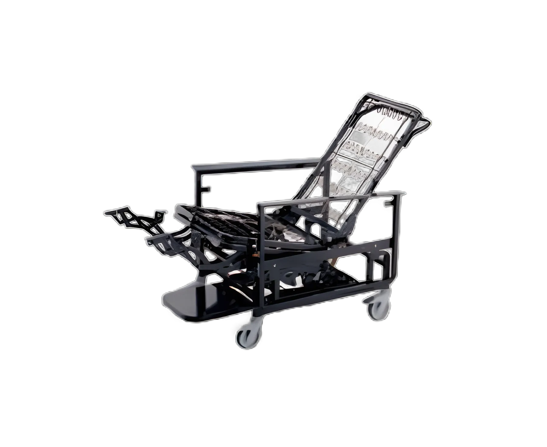 54 Series Manual Recliner for Patient Transport - Bonnie Blue