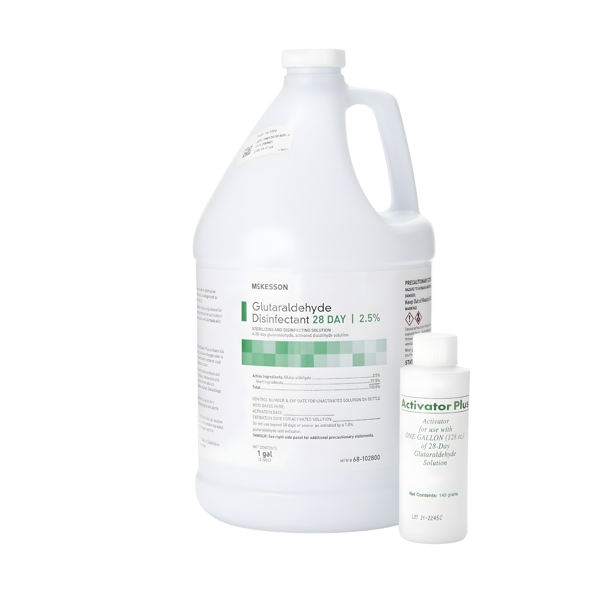 Glutaraldehyde High-Level Disinfectant McKesson 28 Day Activation Required Liquid 1 gal. Jug Reusable