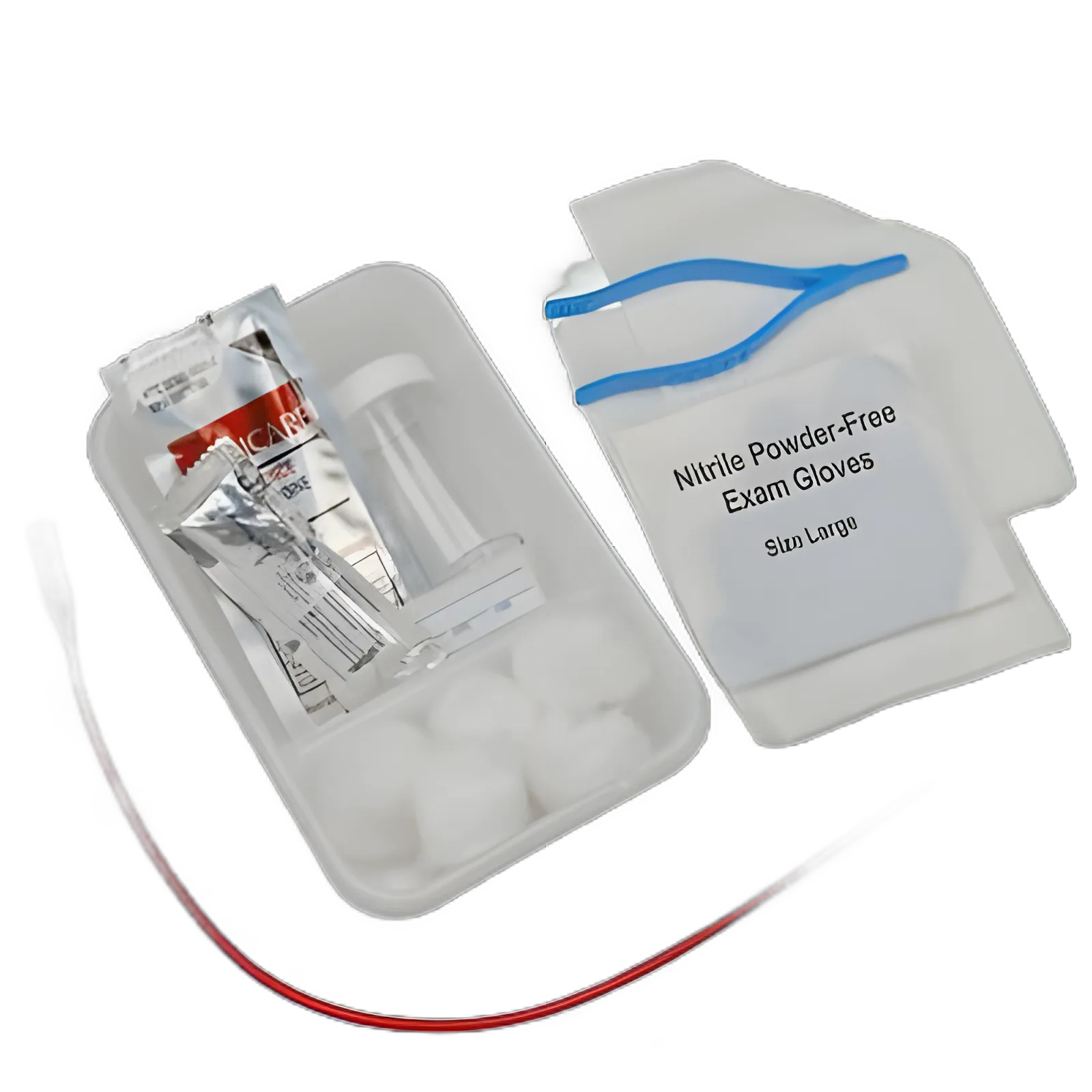 Intermittent Catheter Tray Curity™ Open System / Urethral 16 Fr. Without Balloon Red Rubber