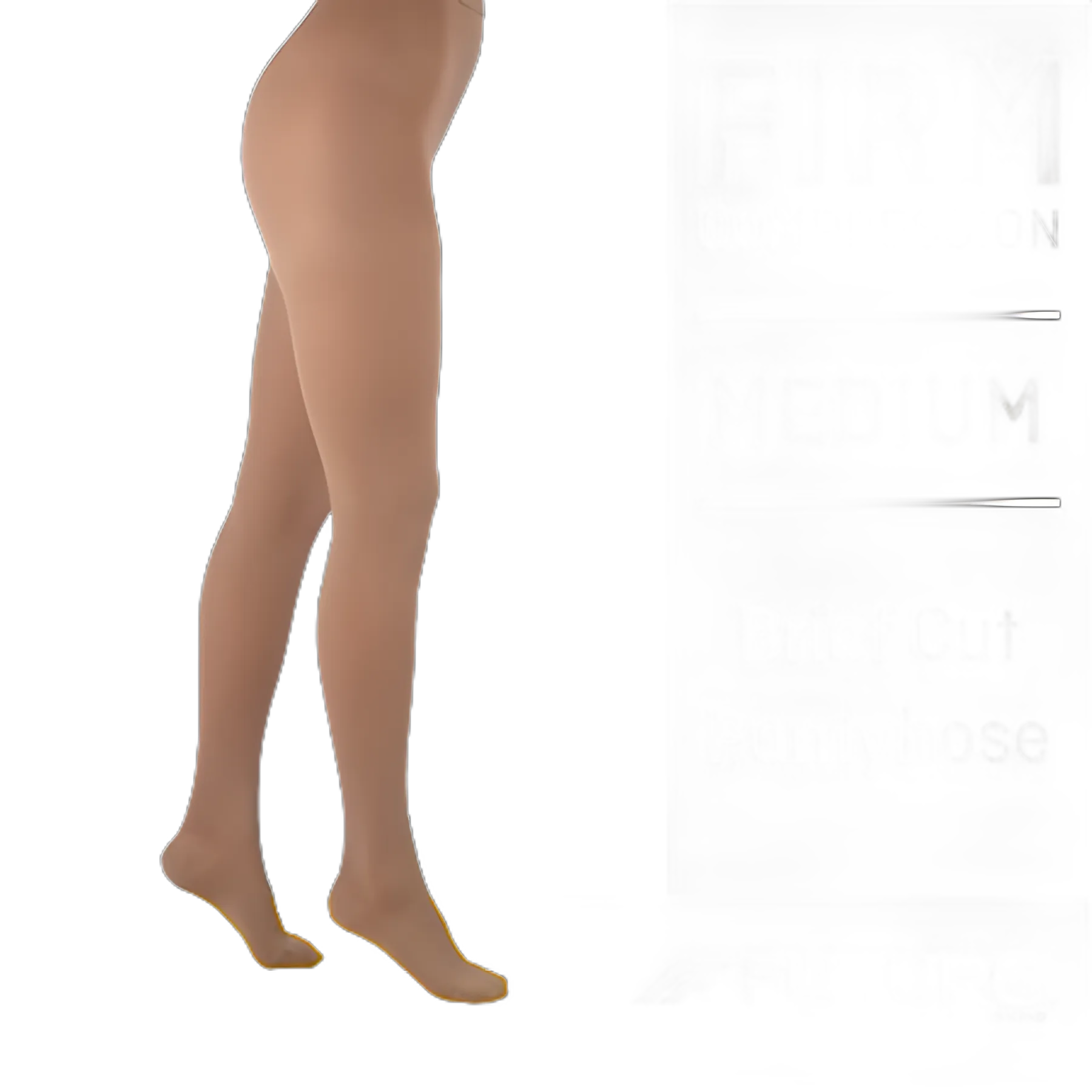 Compression Pantyhose 3M™ Futuro™ Waist High Medium Beige Closed Toe