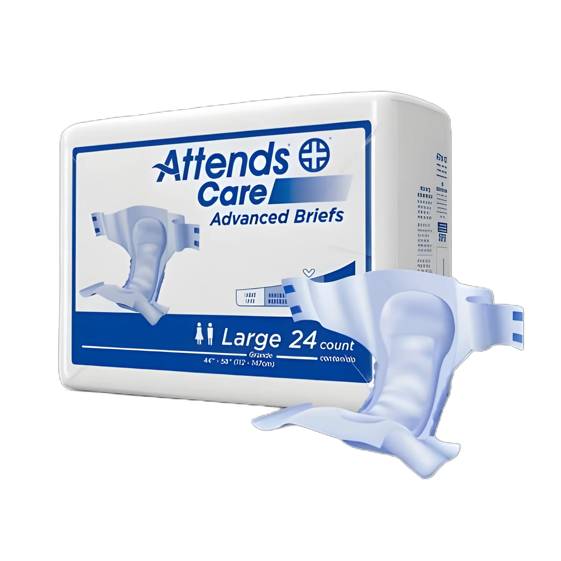 Unisex Adult Incontinence Brief Attends® Care Advanced Large Disposable Heavy Absorbency