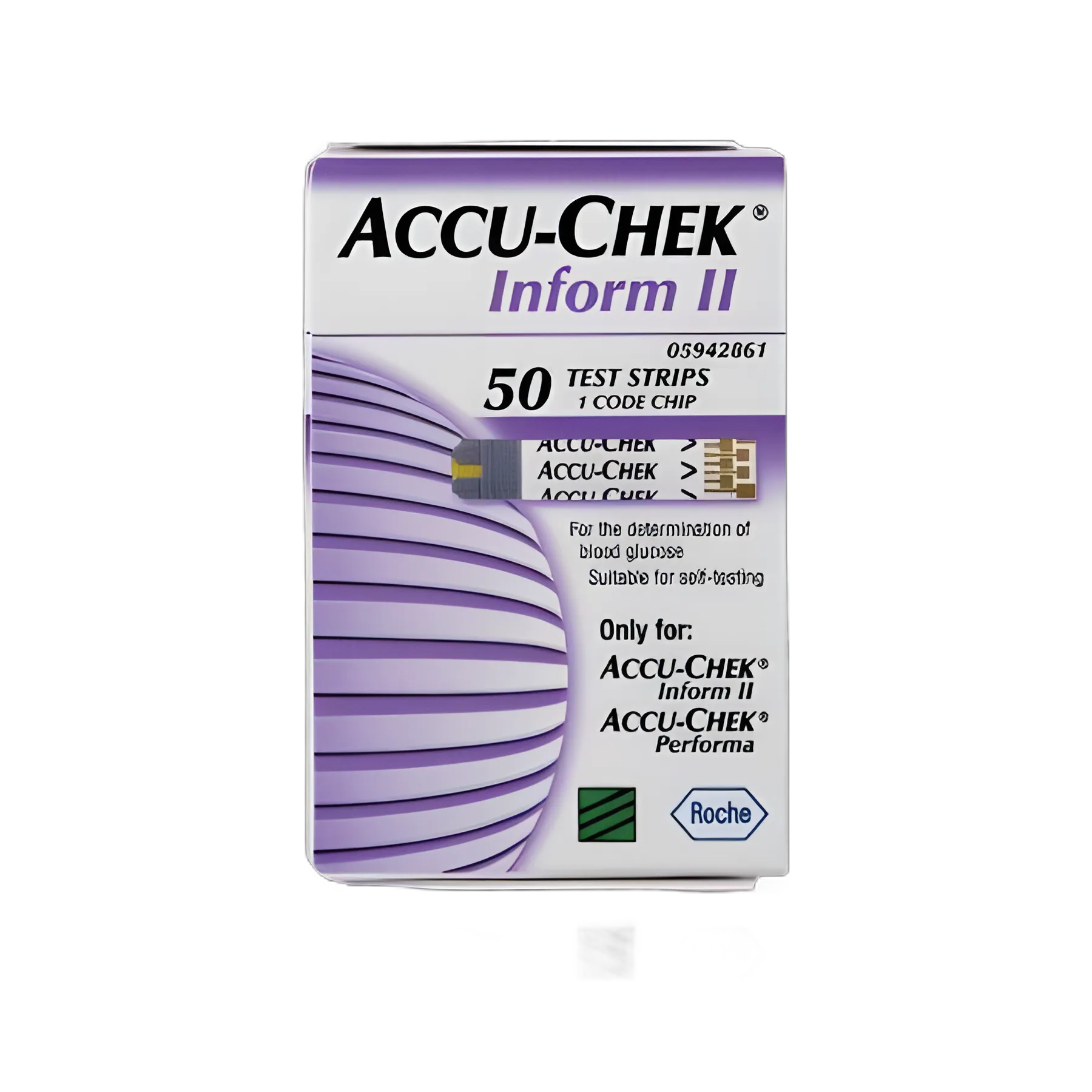 Blood Glucose Test Strips Accu-Chek® Inform II 50 Strips per Pack