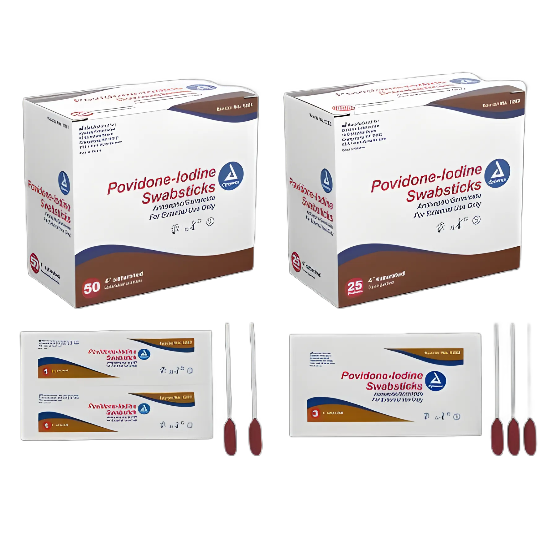 Dynarex Povidone-Iodine 10% Swabsticks - Single Use, NonSterile