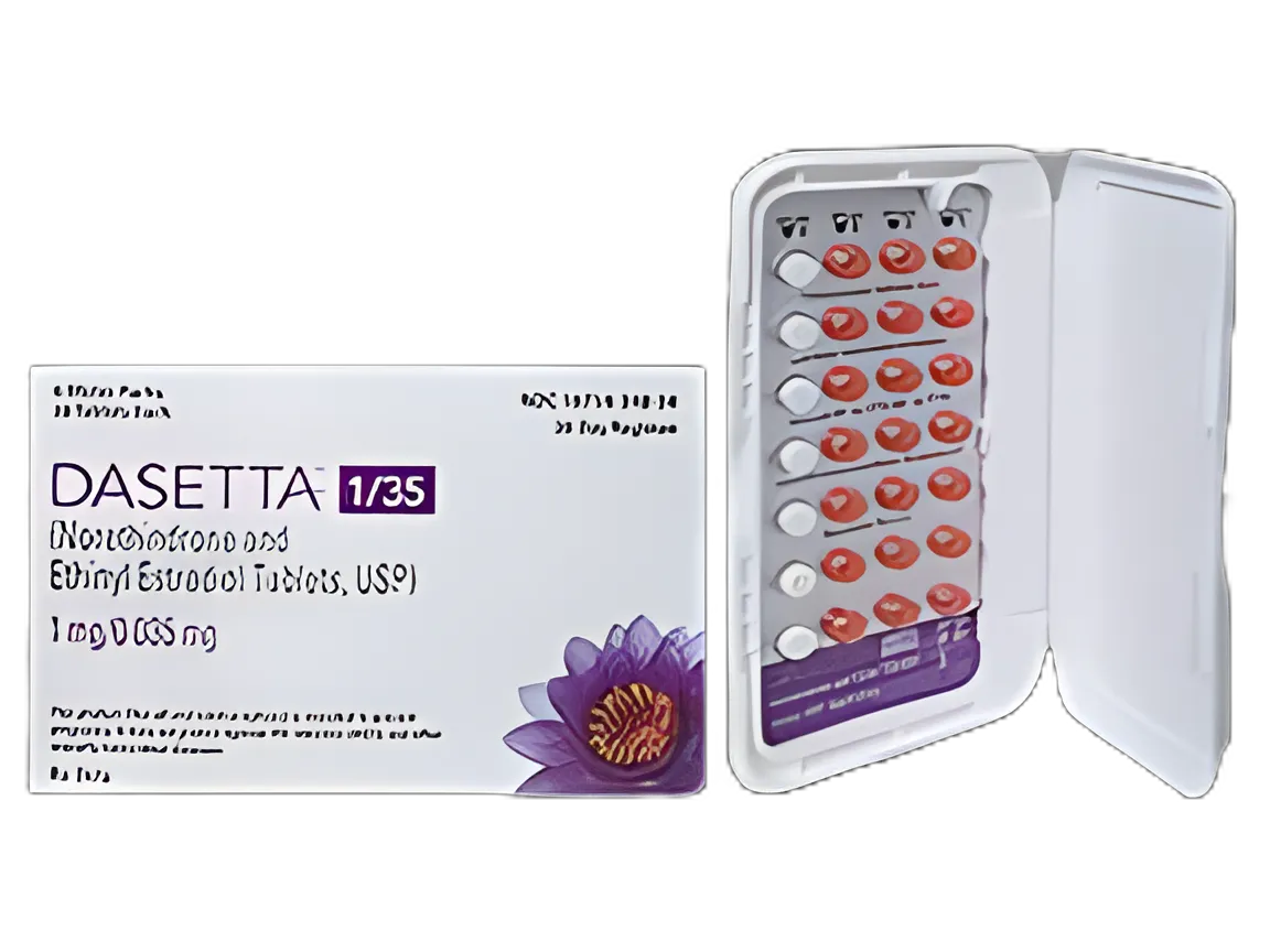 Dasetta 1/35™ Norethindrone / Ethinyl Estradiol 1 mg - 0.035 mg Tablet Blister Pack 168 Tablets
